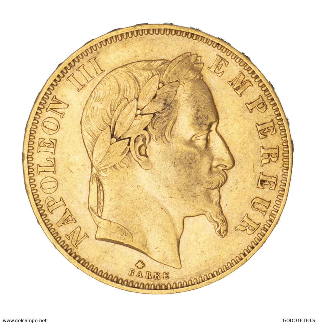 Second-Empire-50 Francs Napoléon III, Tête Laurée 1862 Paris - 50 Francs (goud)