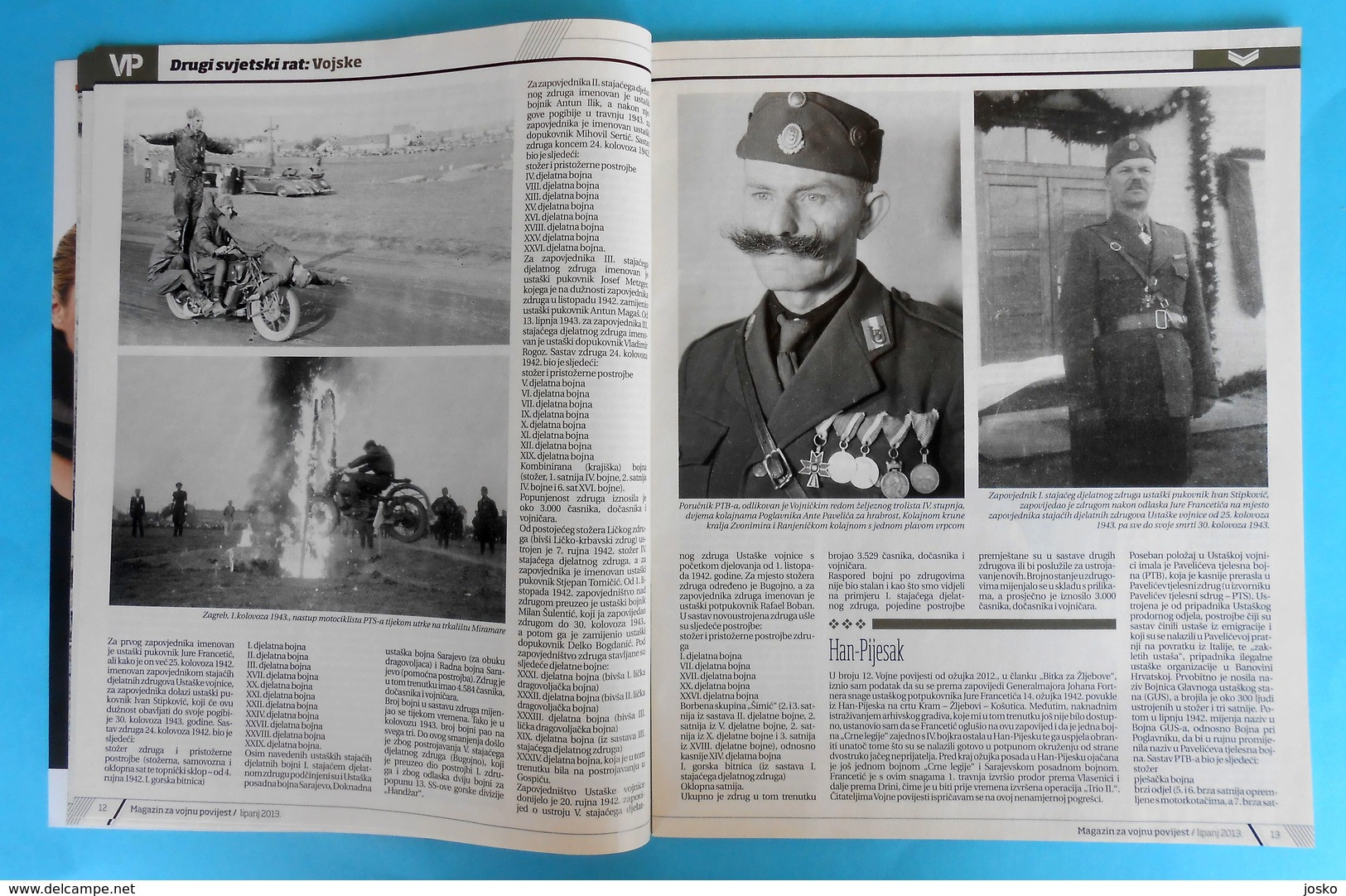 WW2 - CROATIA ARMY - JURE FRANCETIC - NDH USTASE PAVELIC * VP magazine for military history * Kroatien Croazia Croatie