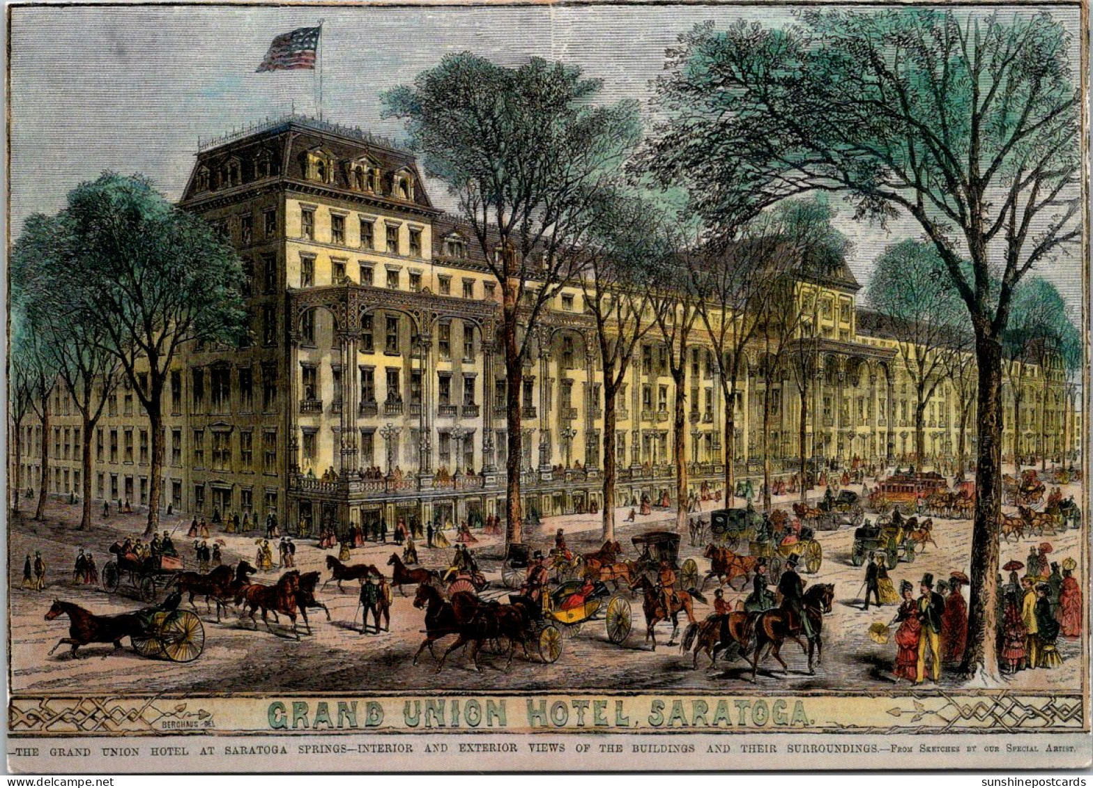 New York Saratoga Grand Union Hotel Circa 1901 - Saratoga Springs