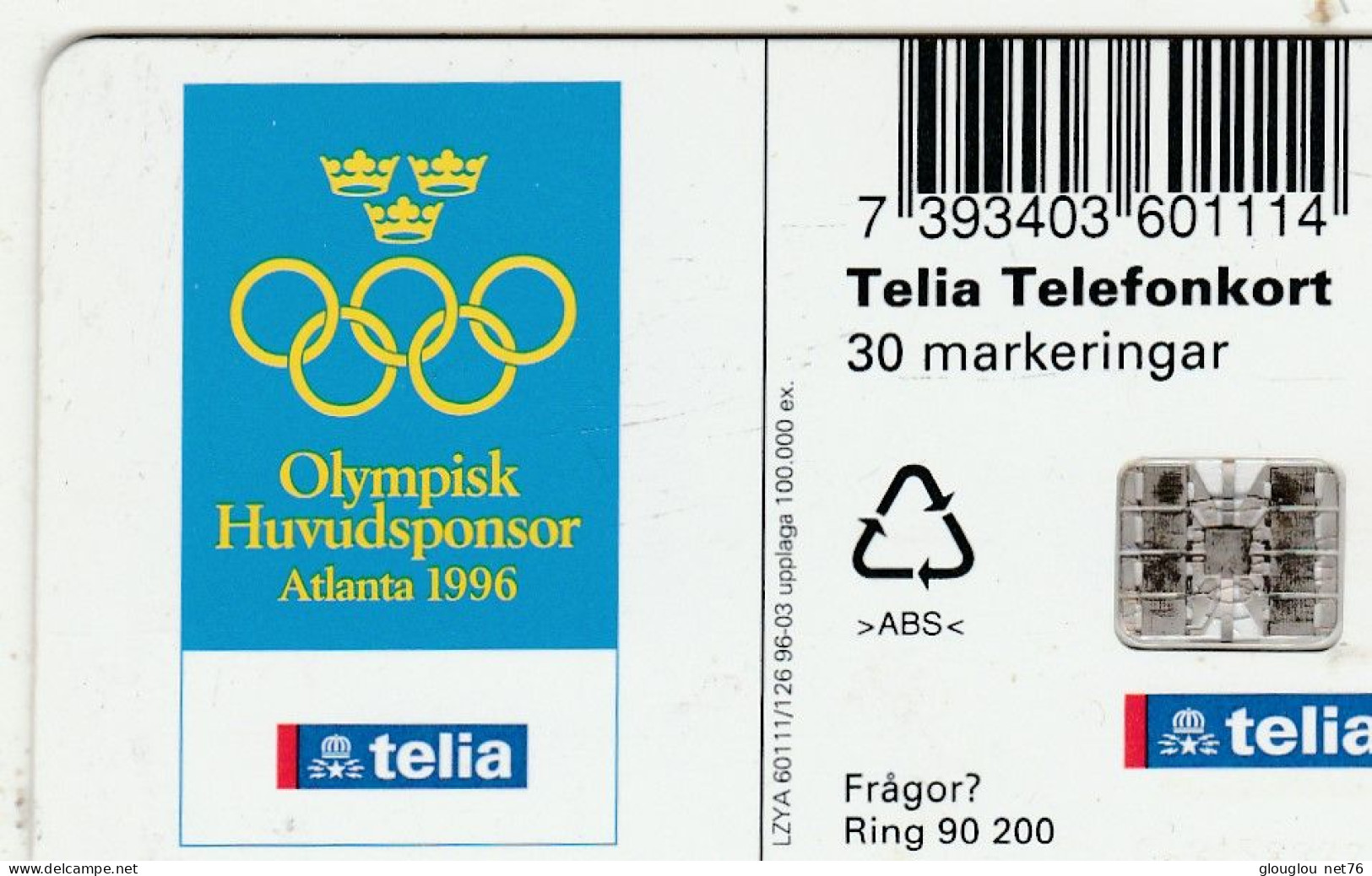 TELECARTE ETRANGERE...OLYMPISK   ATLANTA 1996 - Dolphins