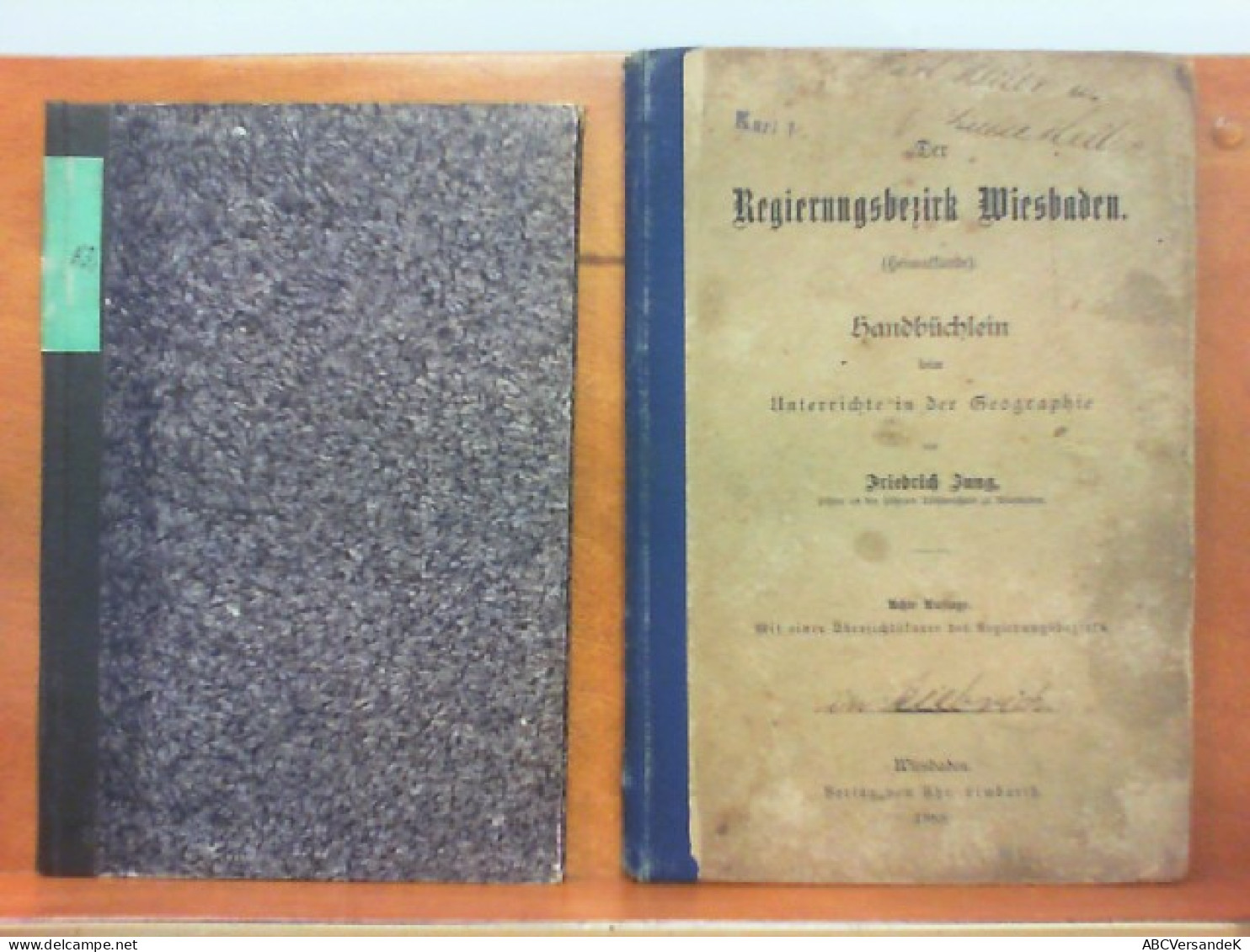 Konvolut 2 Bücher : Handbüchlein Beim Unterrichte In Der Geographie 1870 / 1888 - Hessen