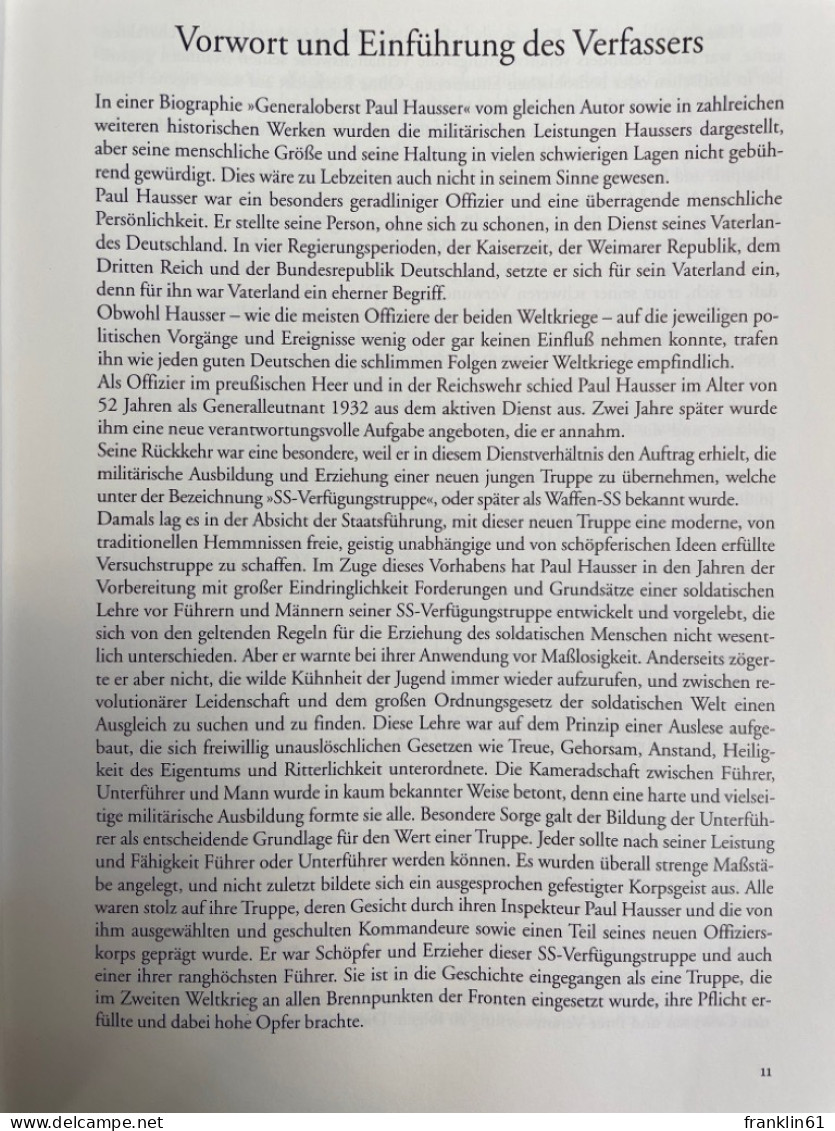 Paul Hausser : Generaloberst der Waffen-SS ; Ich diene - ein Lebens- und Zeitbild.