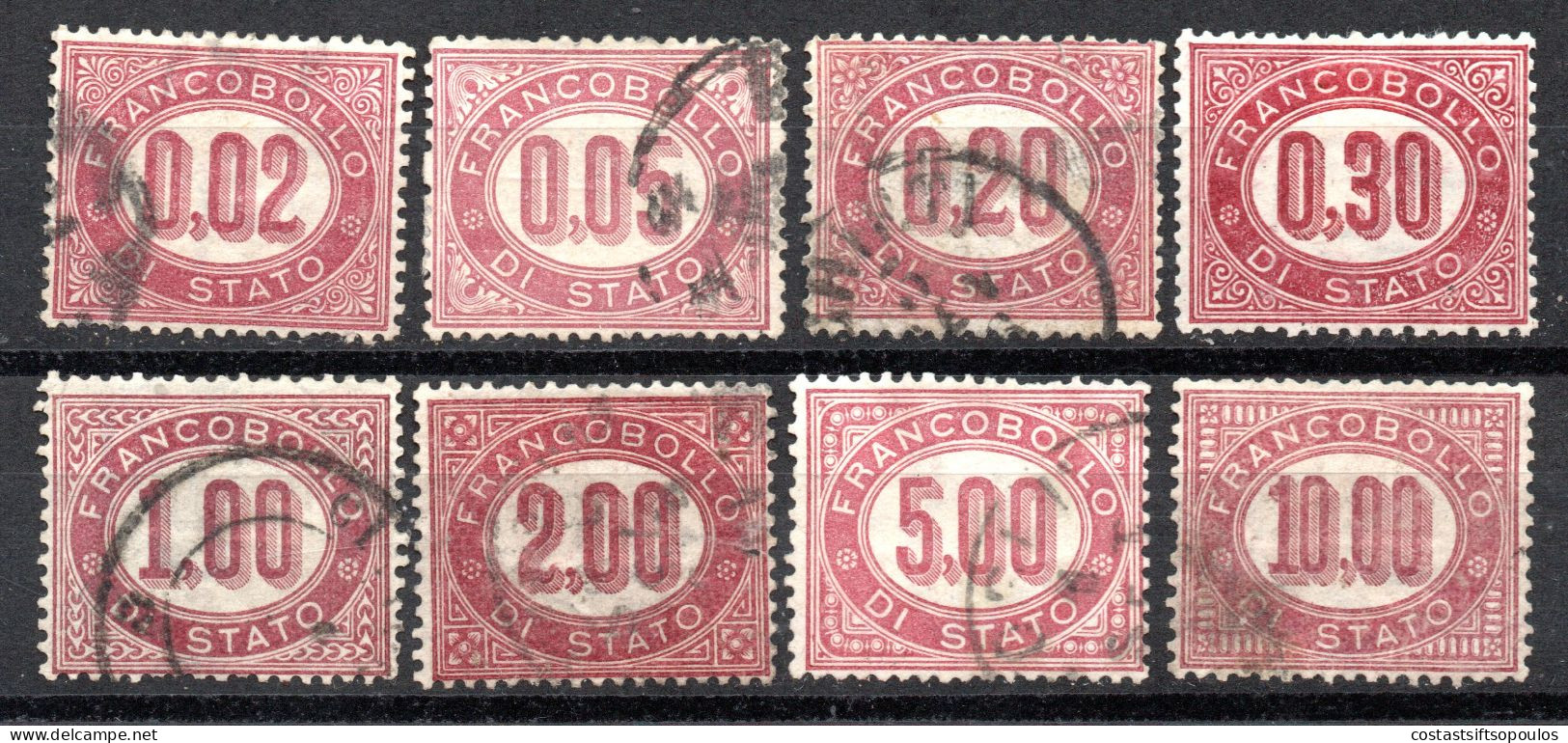 1561,ITALY. 1875 OFFICIALS #1-8 - Servizi