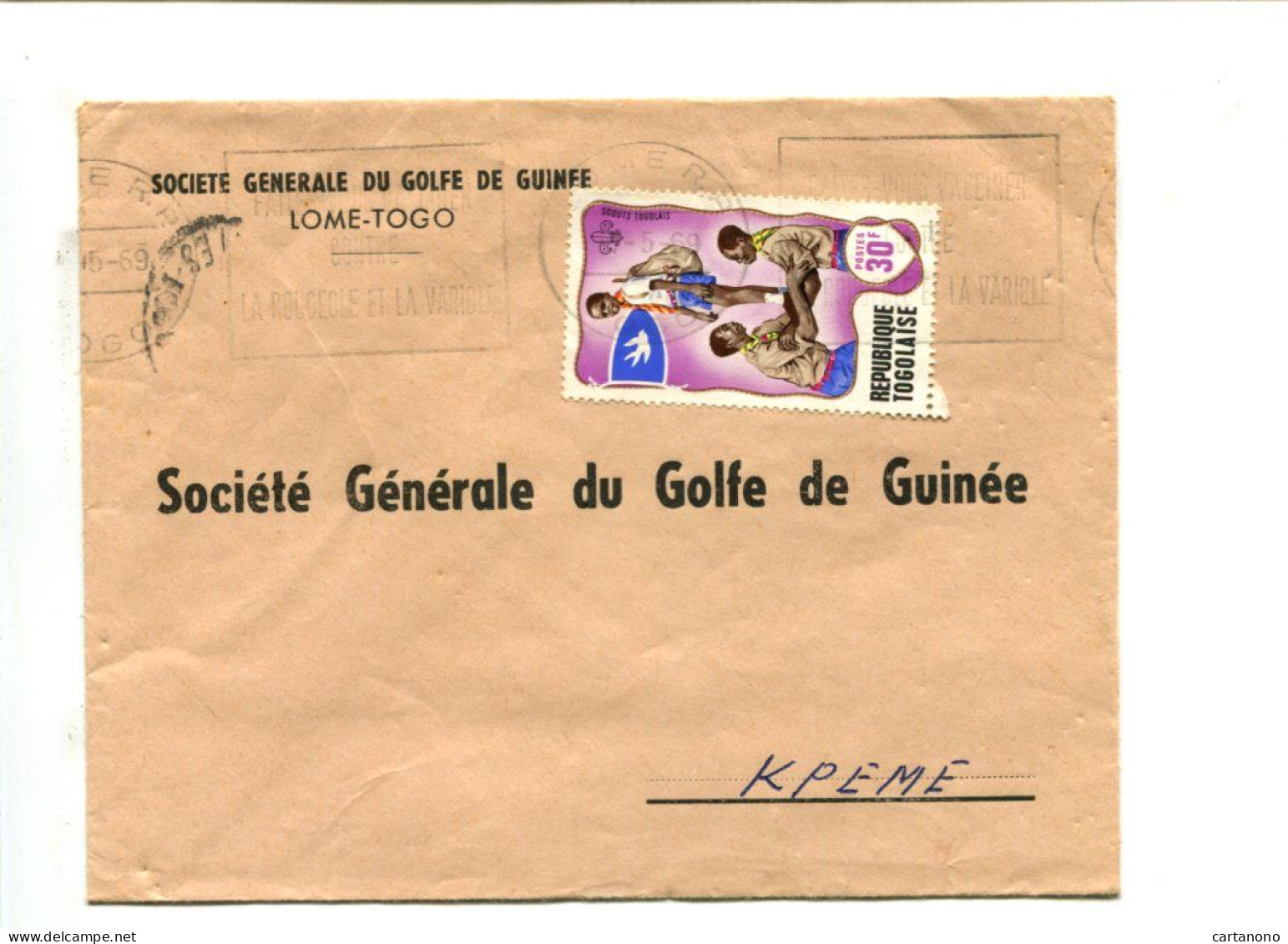 SCOUTISME - Rép. Togolaise - Affranchissement Sur Lettre Par Avion - Scouts Togolais - Cartas & Documentos