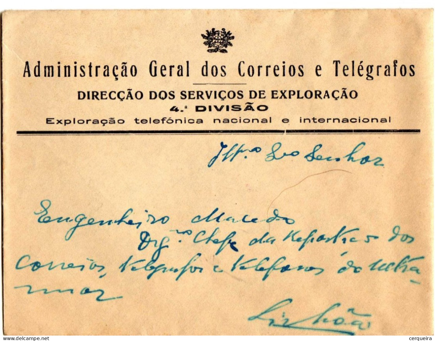 ISENTO DE FRANQUIA-A.G.DOS CORREIOS E TELÉGRAFOS - Covers & Documents