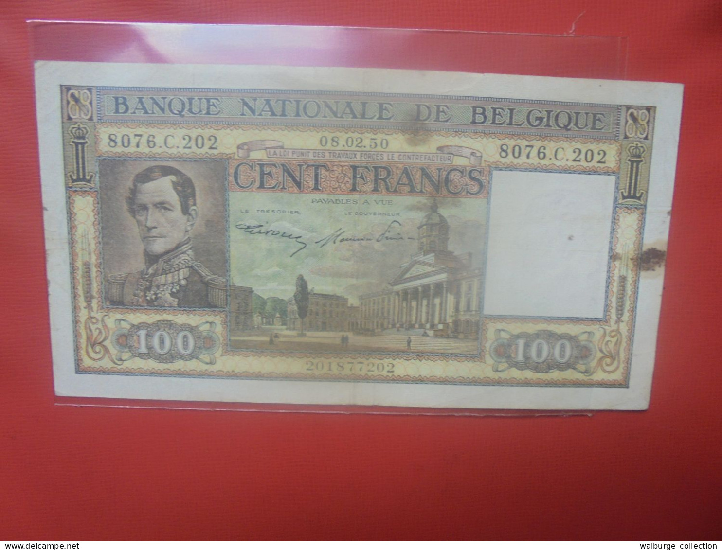 BELGIQUE 100 Francs 1950 Circuler (B.18) - 100 Francs