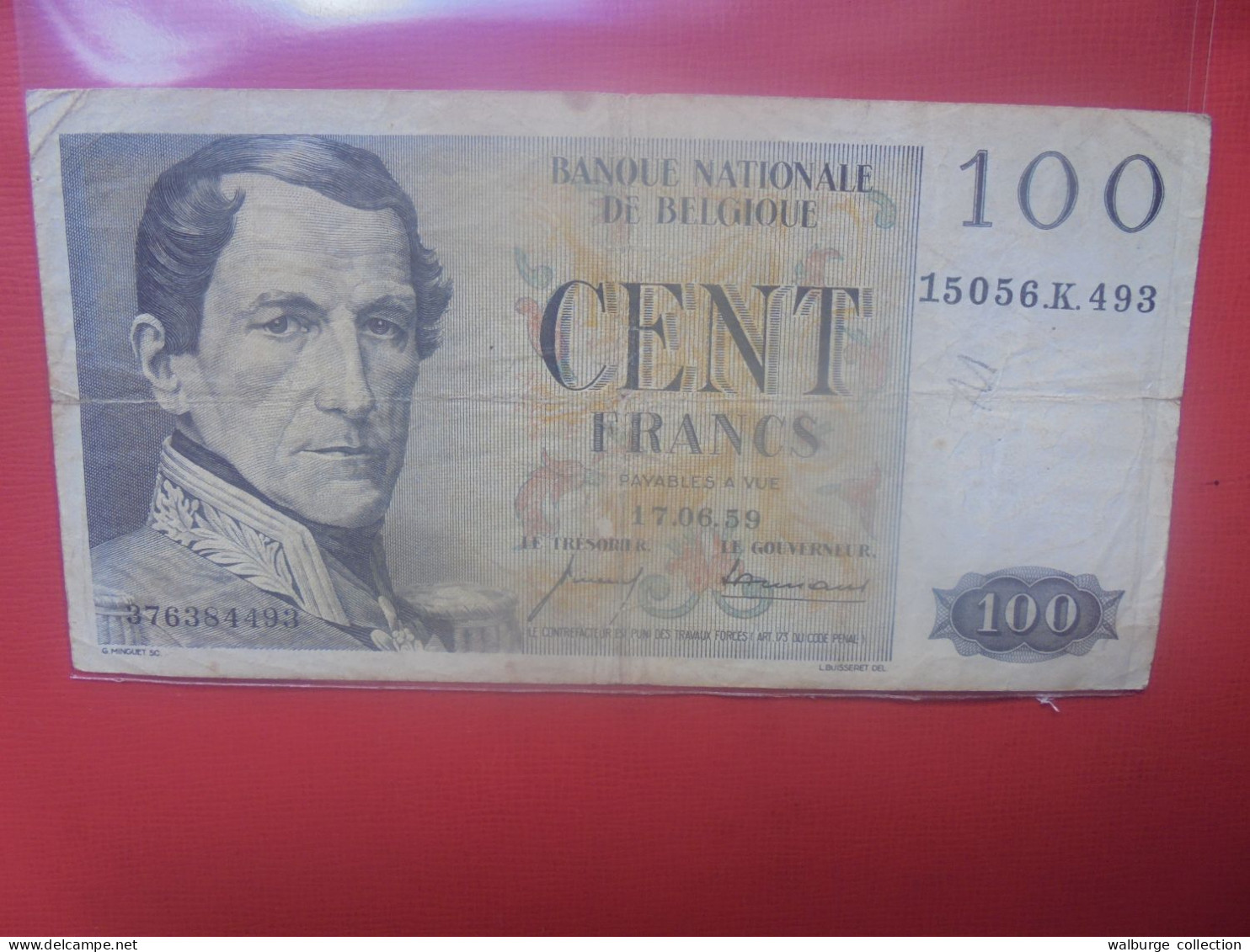 BELGIQUE 100 Francs 1959 Circuler (B.18) - 100 Francs