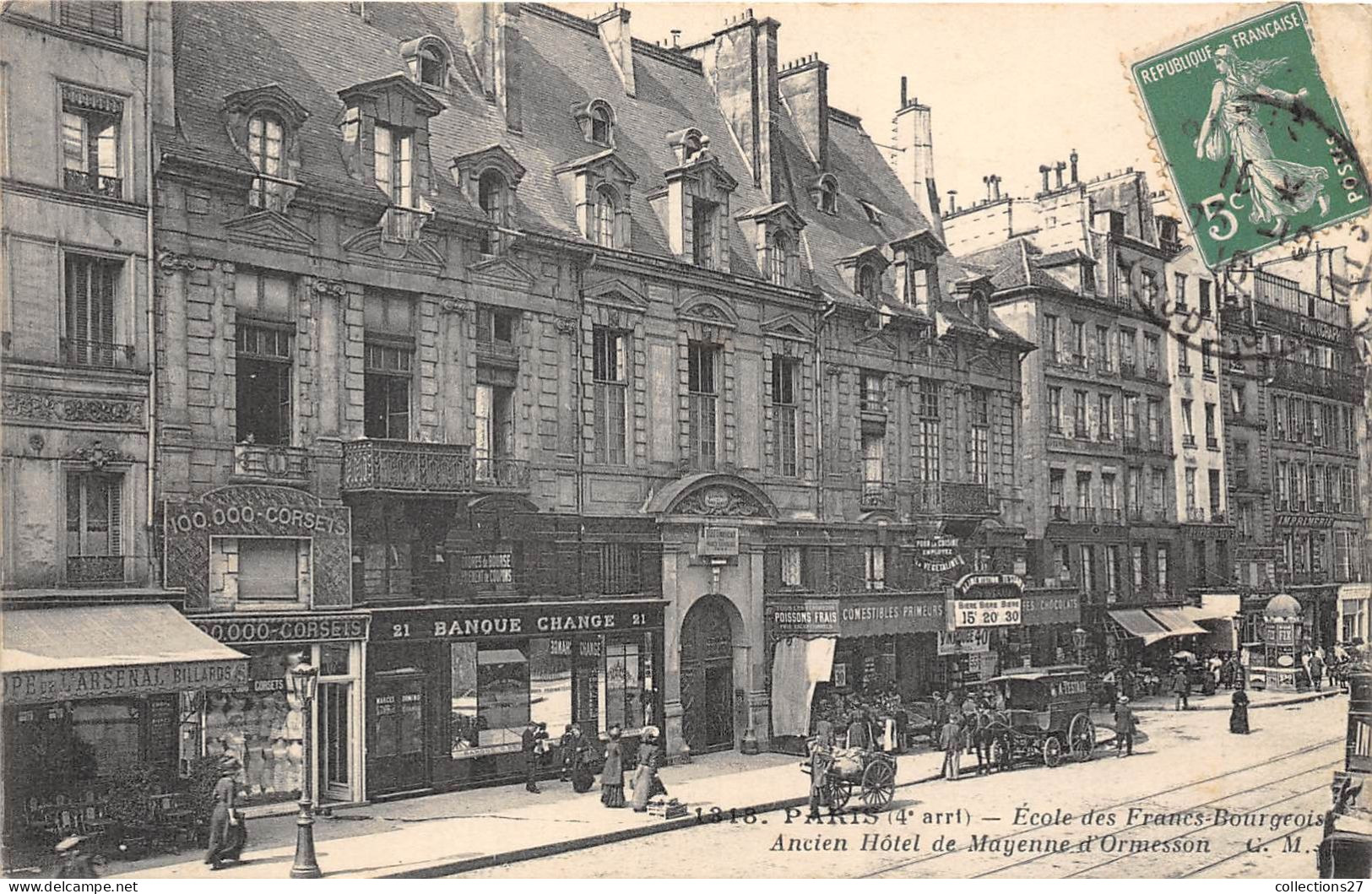 PARIS-75004- ECOLE DES FRANCS BOURGOIS ANCIEN HÔTEL DE MAYENNE D'ORMESSON - Arrondissement: 04