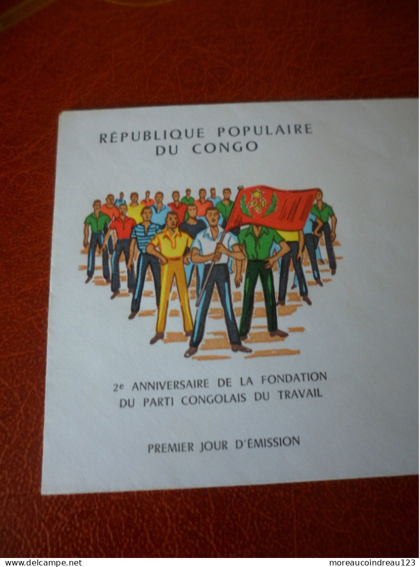 Enveloppe  Premier Jour    " Fondation Partie Congolais Du Travail  " 31/12/1971 - Collezioni