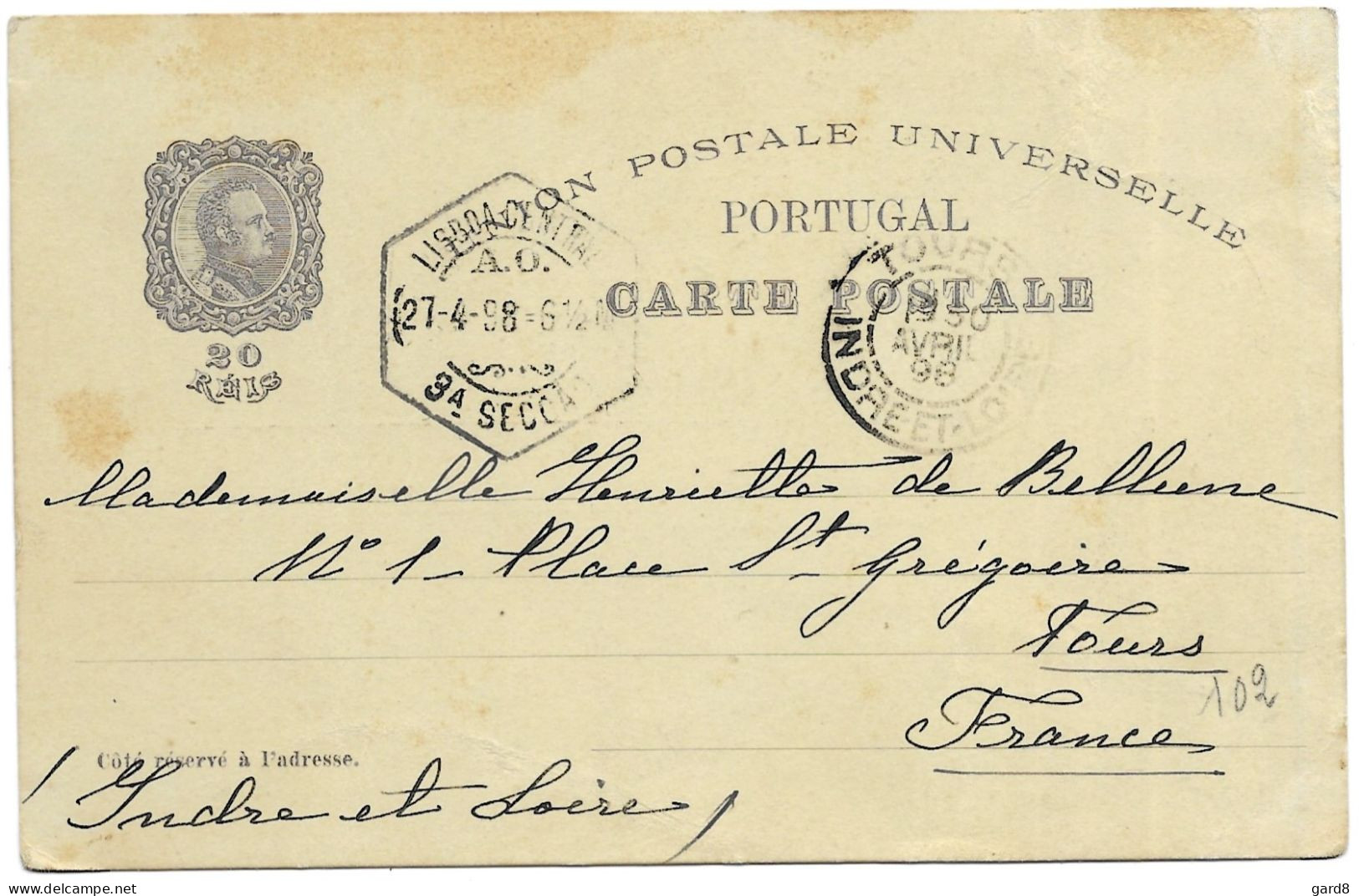 Entier Postal  Portugal  1898 - Lettres & Documents