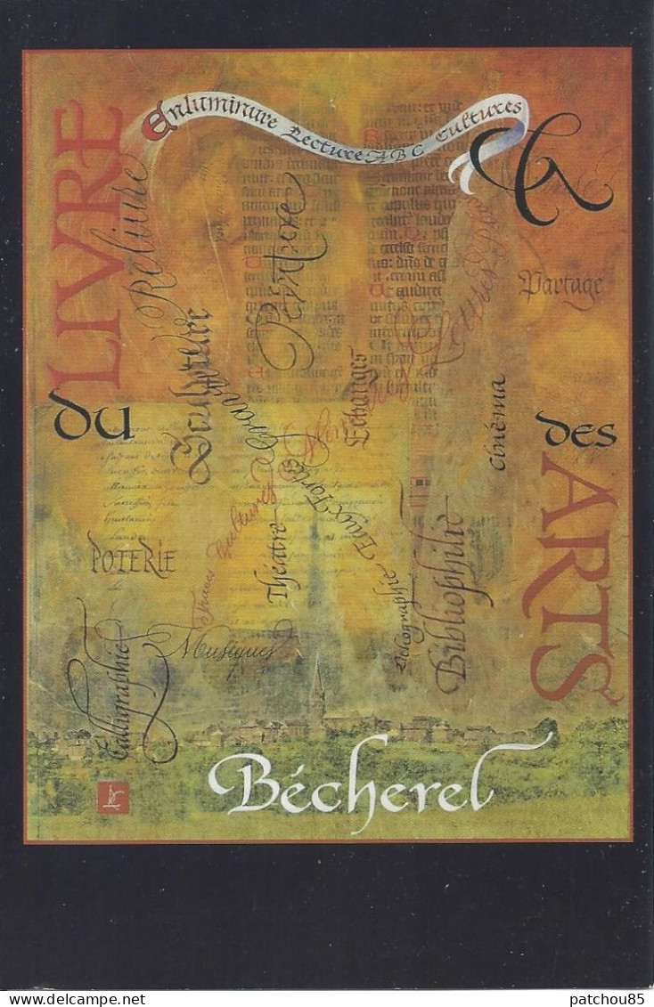 CPM  France  35  Ile Et Vilaine    Affiche De La Fête Du Livre à Bécherel Calligraphie R. Empereur - Bécherel