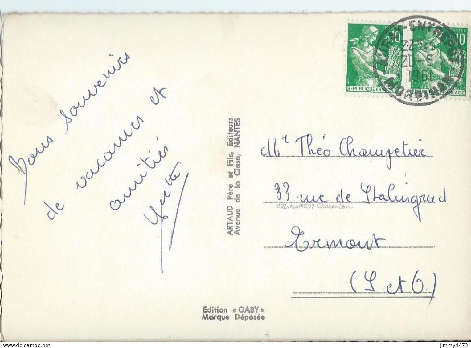 CPM - Souvenir De GAVRES (Morbihan) - Multi Vues En 1961 ( Canton De Pluvinier ) Edit. ARTAUD Père Et FILS - Pluvigner