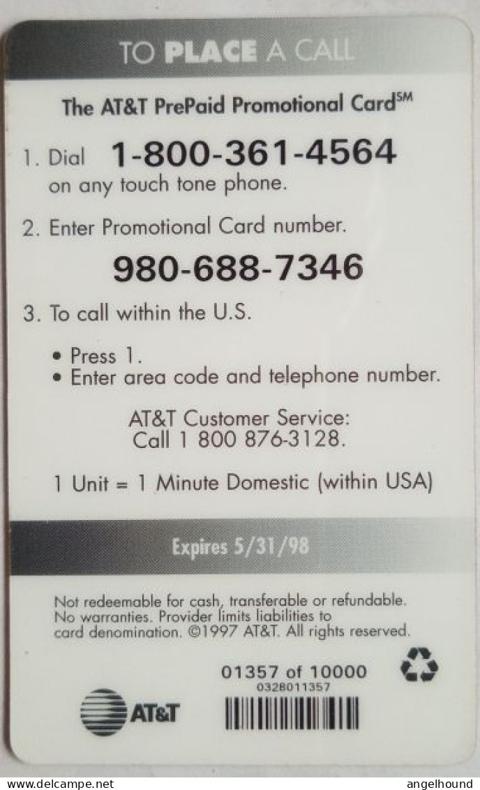 USA AT&T  10 Units Promotional Card - AT&T