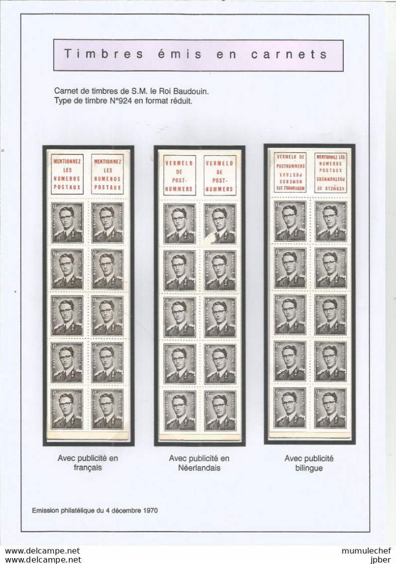 Belgique - Lot De Carnets Neufs Lion Héraldique Et Baudouin + Timbres Détachés - Cote 121€ (COB2020) - 8 Scan - Non Classés