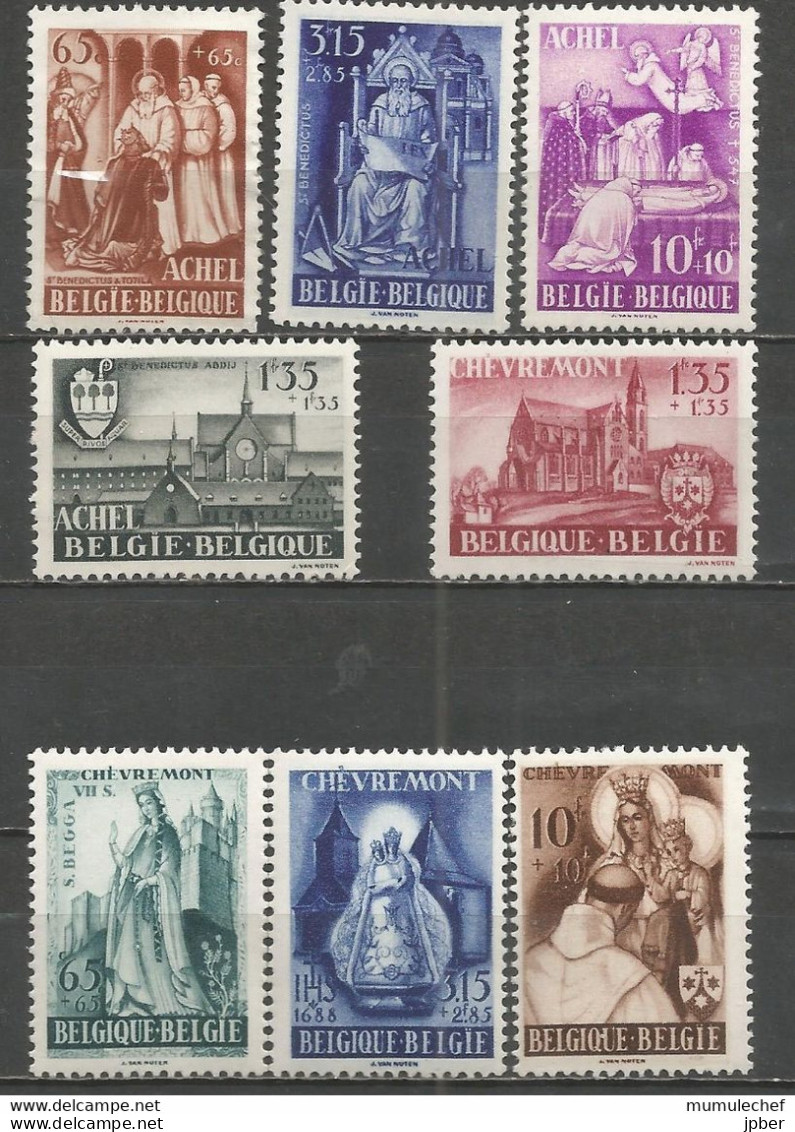 Belgique - N°773à780**/(*) - Abbaye D'Achel Et Basilique De Chèvremont - Nuovi