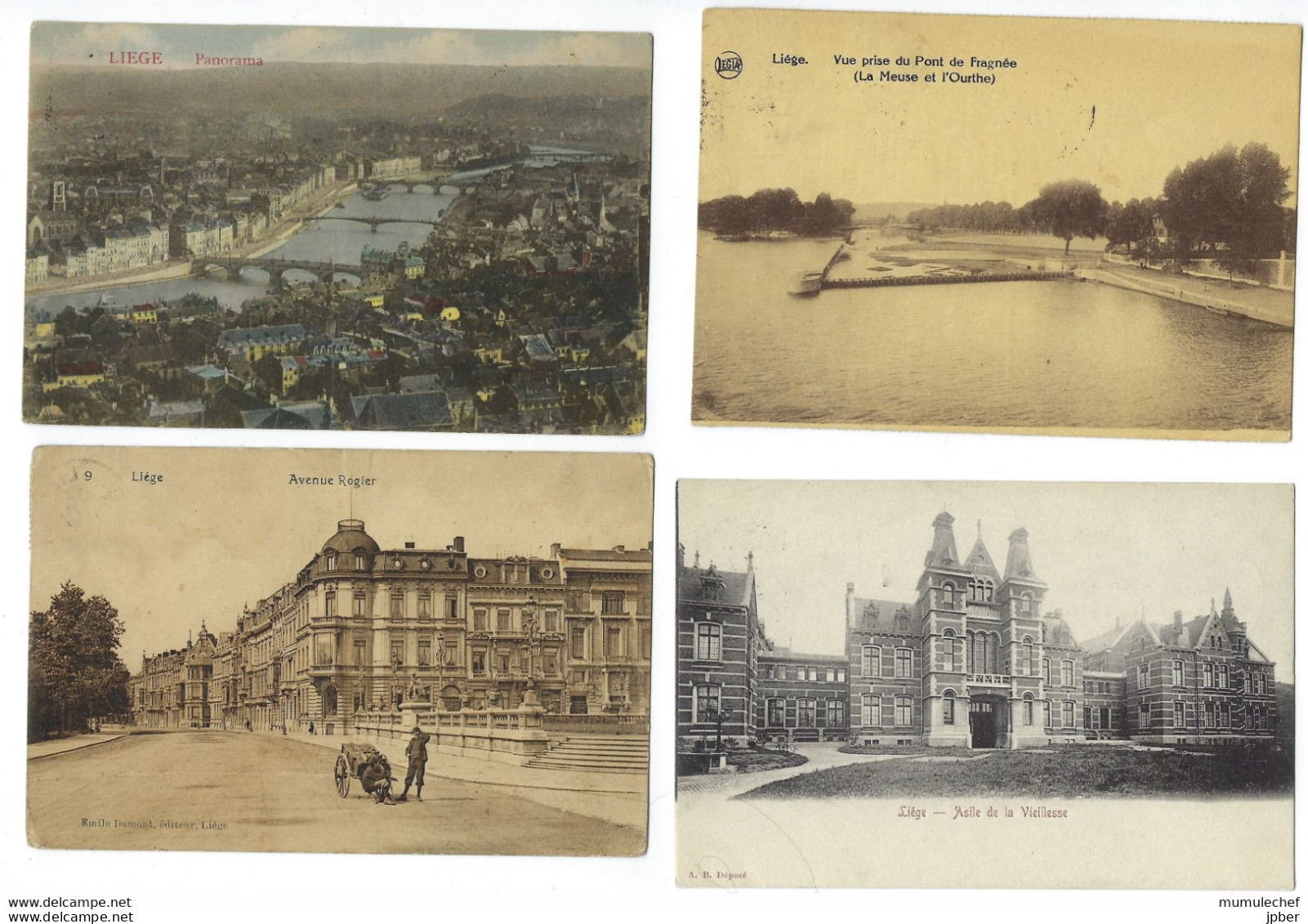 Belgique - LIEGE - 10 CP - Quai De La Batte, Inondation, Pont Neuf, Rue De L'Université, Asile De La Vieillesse,... - Liège