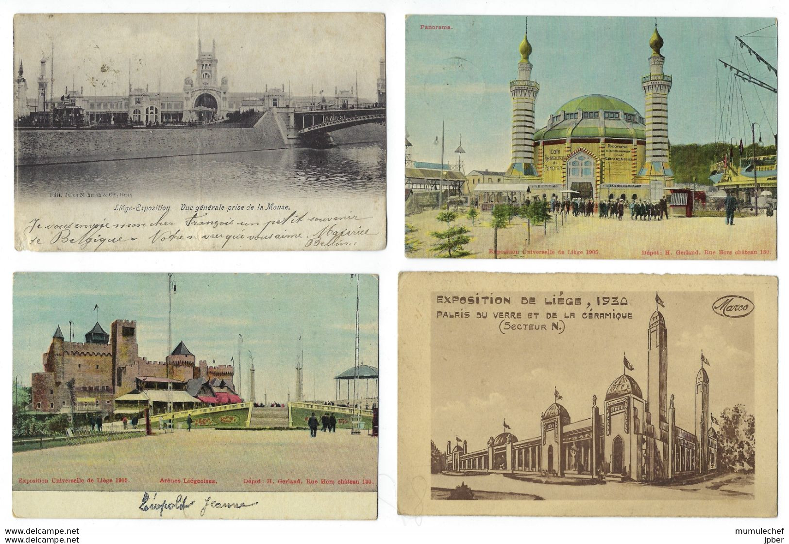 Belgique - LIEGE - 5 CP - Expositions 1905 Et 1930 - - Liege