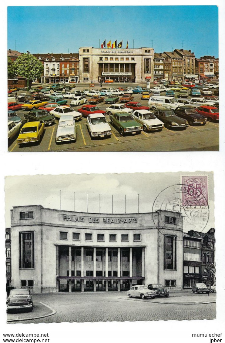 Belgique - CHARLEROI - 3CP - Palais Des Beaux-Arts - Parking Avec Opel, Simca, Renault, VW Golf, Peugeot, Citroën DS,... - Charleroi