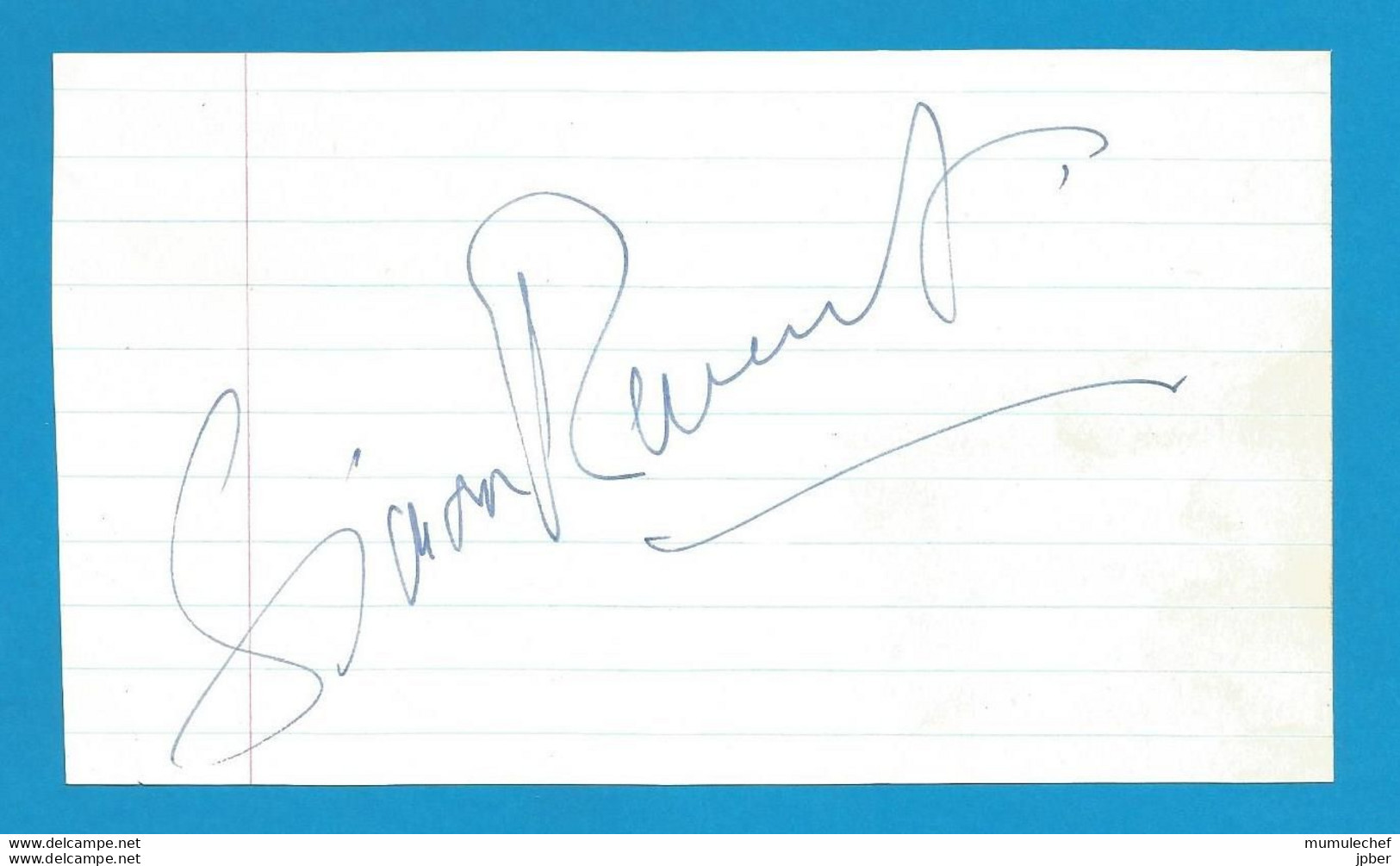 Signature / Dédicace / Autographe Original De Simone Renant - Actrice - Autres & Non Classés