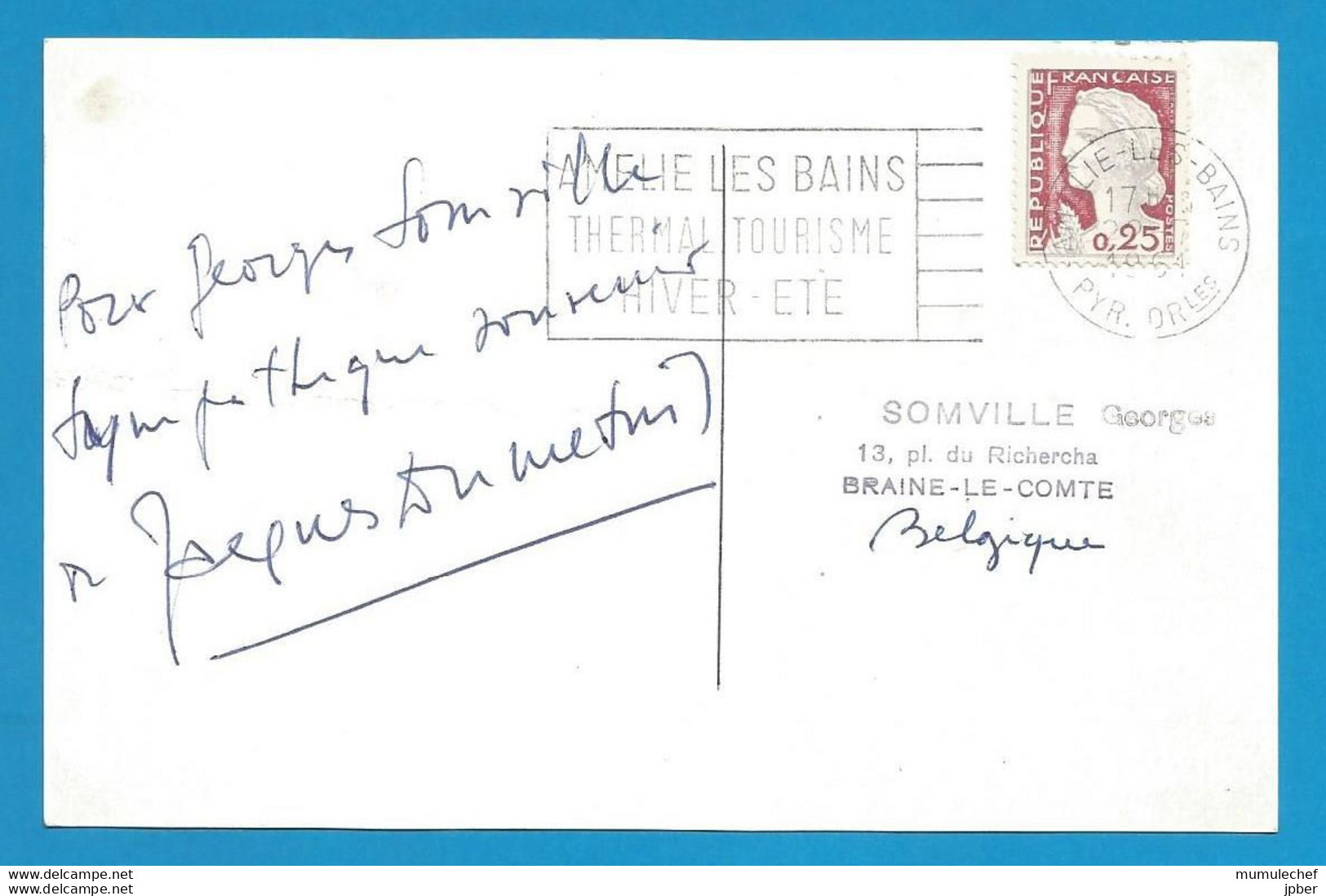 Signature / Dédicace / Autographe Original De Jacques DUMESNIL - Acteur - Andere & Zonder Classificatie