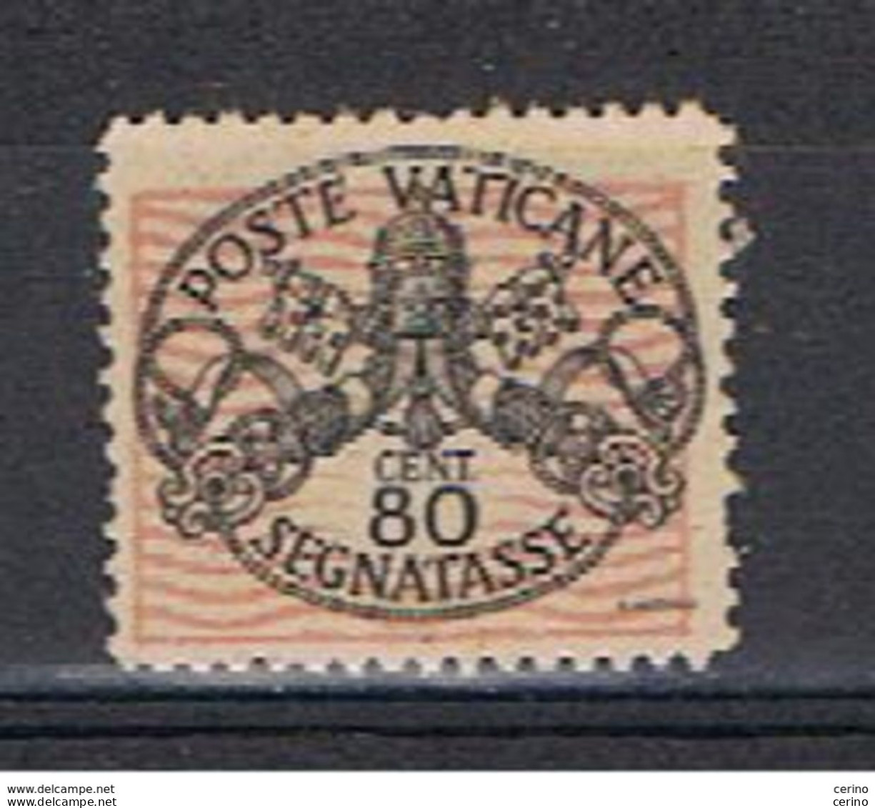 VATICANO:  1946  TASSE  -  80 C. SALMONE  N. -  SASS. 15 - Taxes