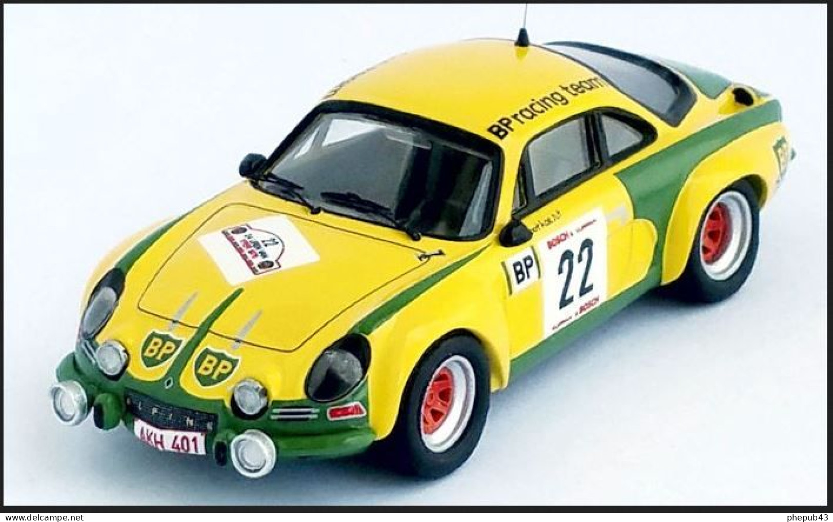 Alpine Renault A110 - F. Roothaert/E. Nijs - 24h Ieper Rally 1976 #22 - Troféu - Trofeu