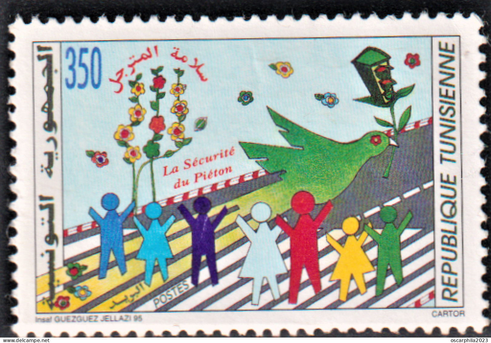 1995 - Tunisie - Y & T 1256 - La Sécurité Du Piéton - 1V- MNH*** - Accidents & Road Safety