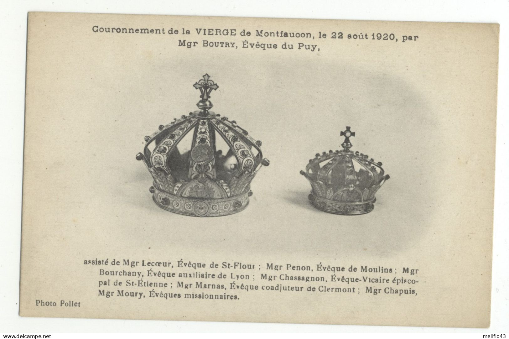 43/ CPA  - Couronnement De La Vierge De Montfaucon, Le 22 Aout 1920 - Montfaucon En Velay