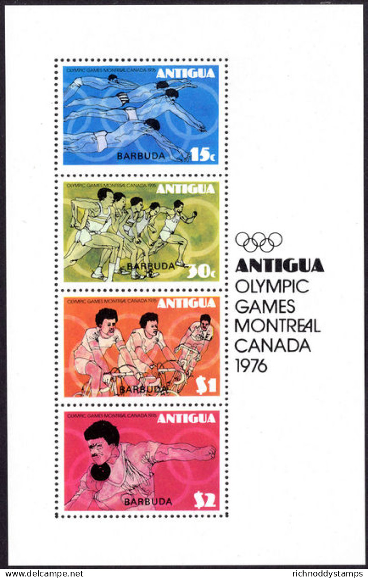 Barbuda 1976 Olympics Souvenir Sheet Unmounted Mint. - Barbuda (...-1981)