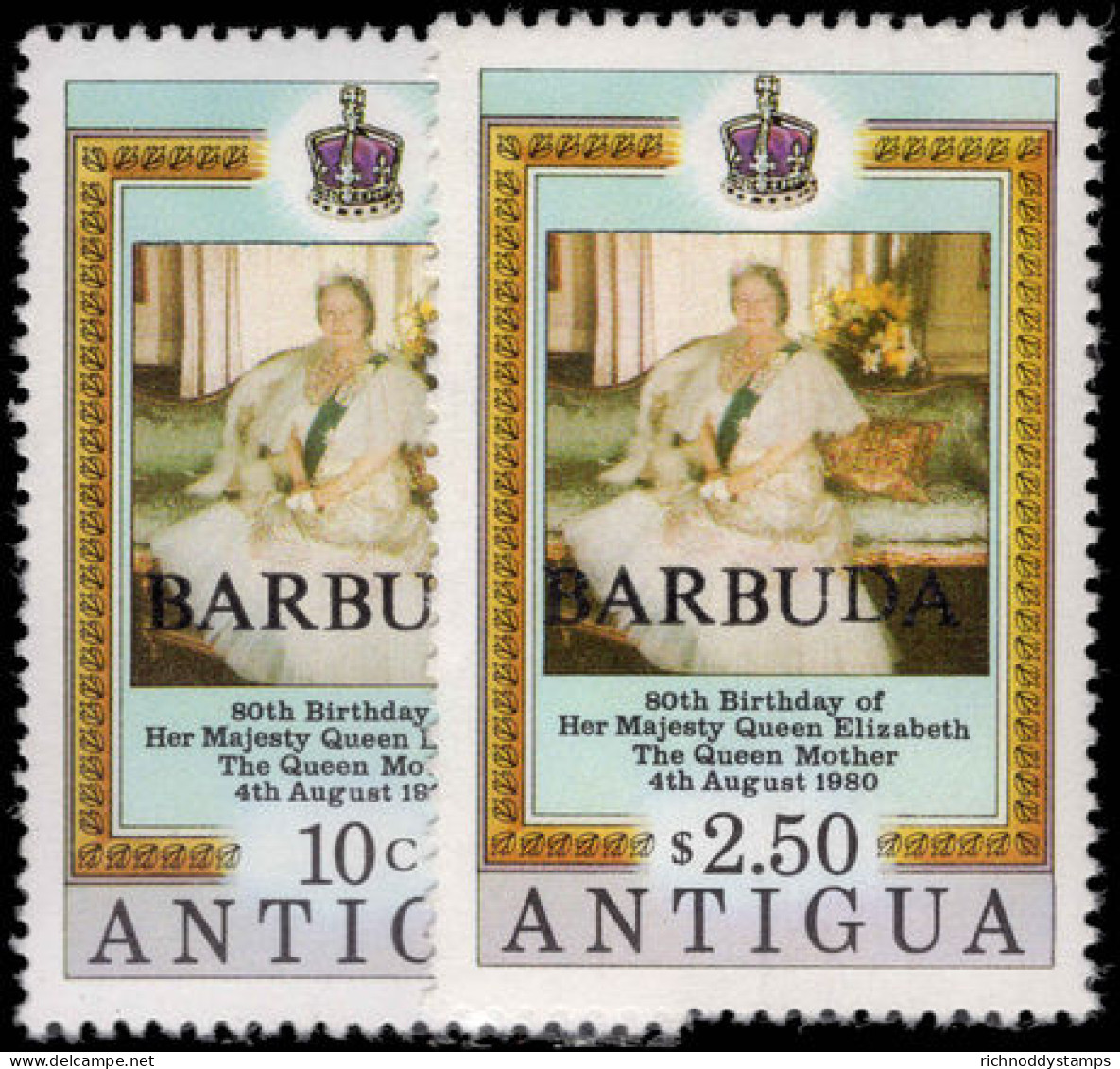 Barbuda 1980 80th Birthday Of Queen Mother Unmounted Mint. - Barbuda (...-1981)