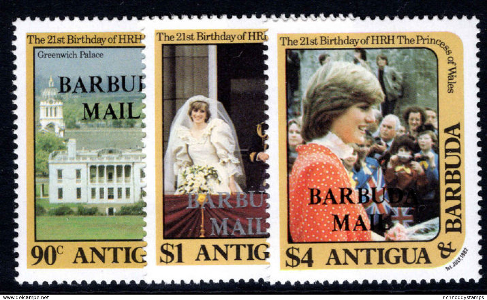 Barbuda 1981 Princess Of Wales Birthday (2nd Issue) Unmounted Mint. - Barbuda (...-1981)