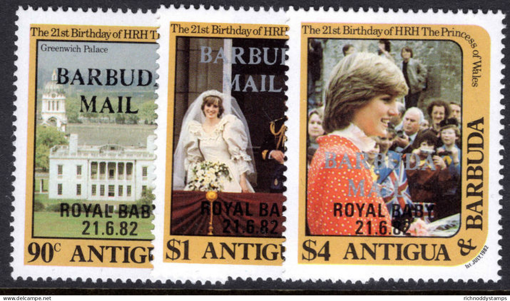 Barbuda 1982 Royal Baby (2nd Issue) Unmounted Mint. - Barbuda (...-1981)