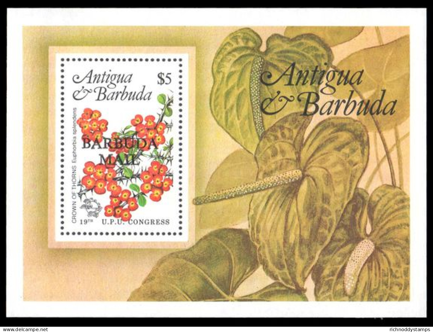 Barbuda 1984 UPU Souvenir Sheet Unmounted Mint. - Barbuda (...-1981)