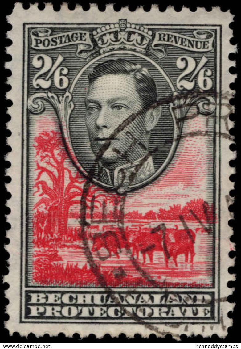 Bechuanaland 1938-52 2s6d Black And Scarlet Used. - 1885-1964 Protectorat Du Bechuanaland