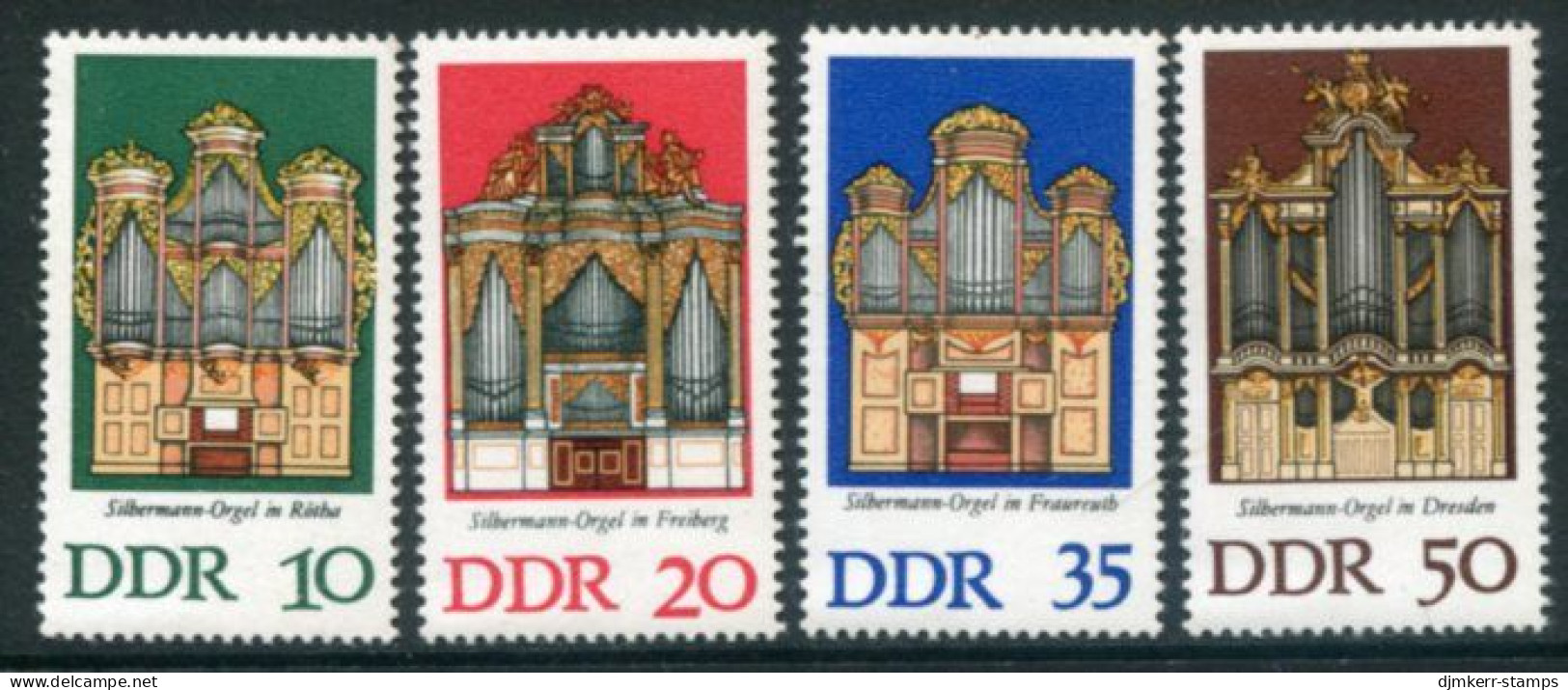 DDR / E. GERMANY 1976 Silbermann Organs  MNH / **.  Michel 2111-14 - Neufs