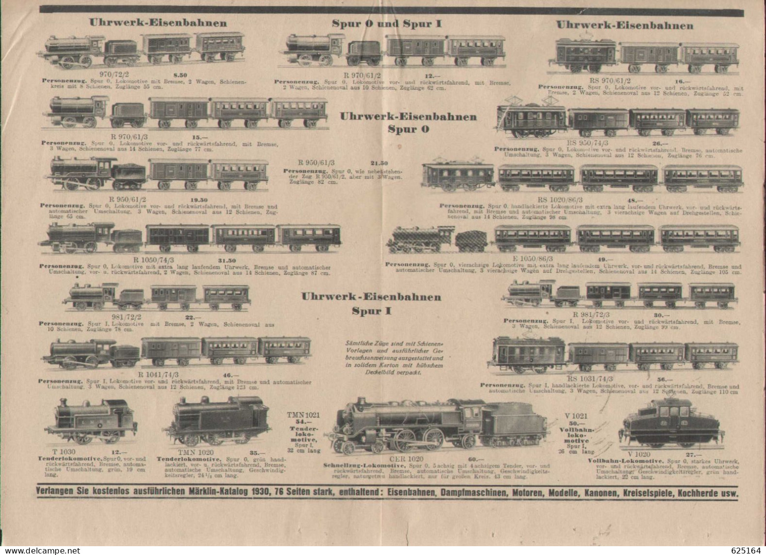 Catalogue Märklin 1930 Metall-Spielwaren Metallbaukasten Im Zeitungsformat - Alemania