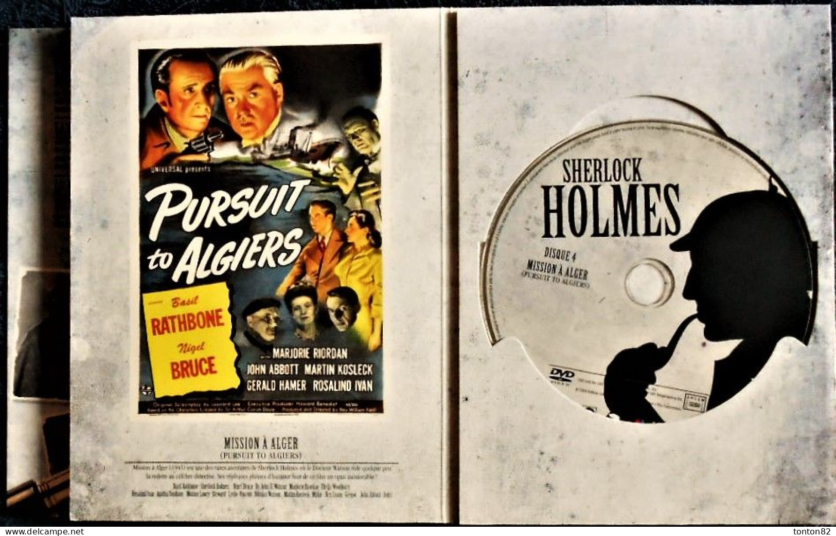 SHERLOCK HOLMES -  Basil Rathbone  - Nigel Bruce - Coffret 7 DVD - Avec rappel de l'affiche en couleur .