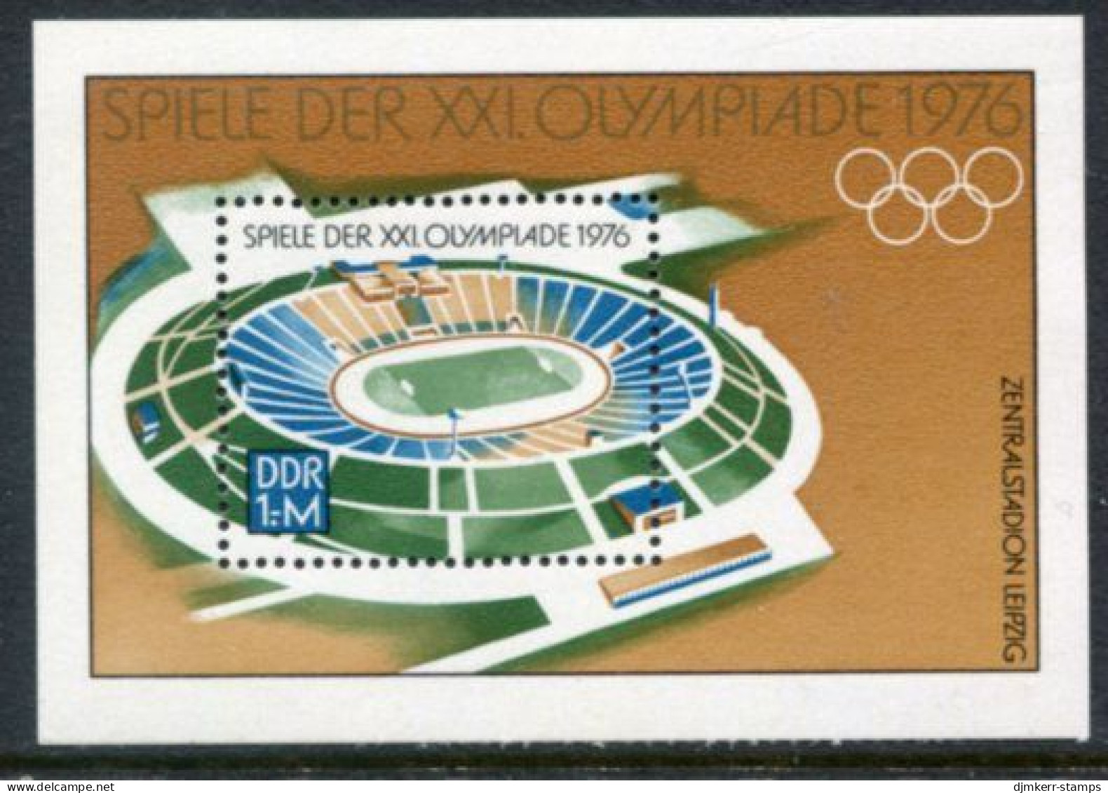 DDR / E. GERMANY 1976 Olympic Games, Montreal Block MNH / **..  Michel Block 46 - Neufs