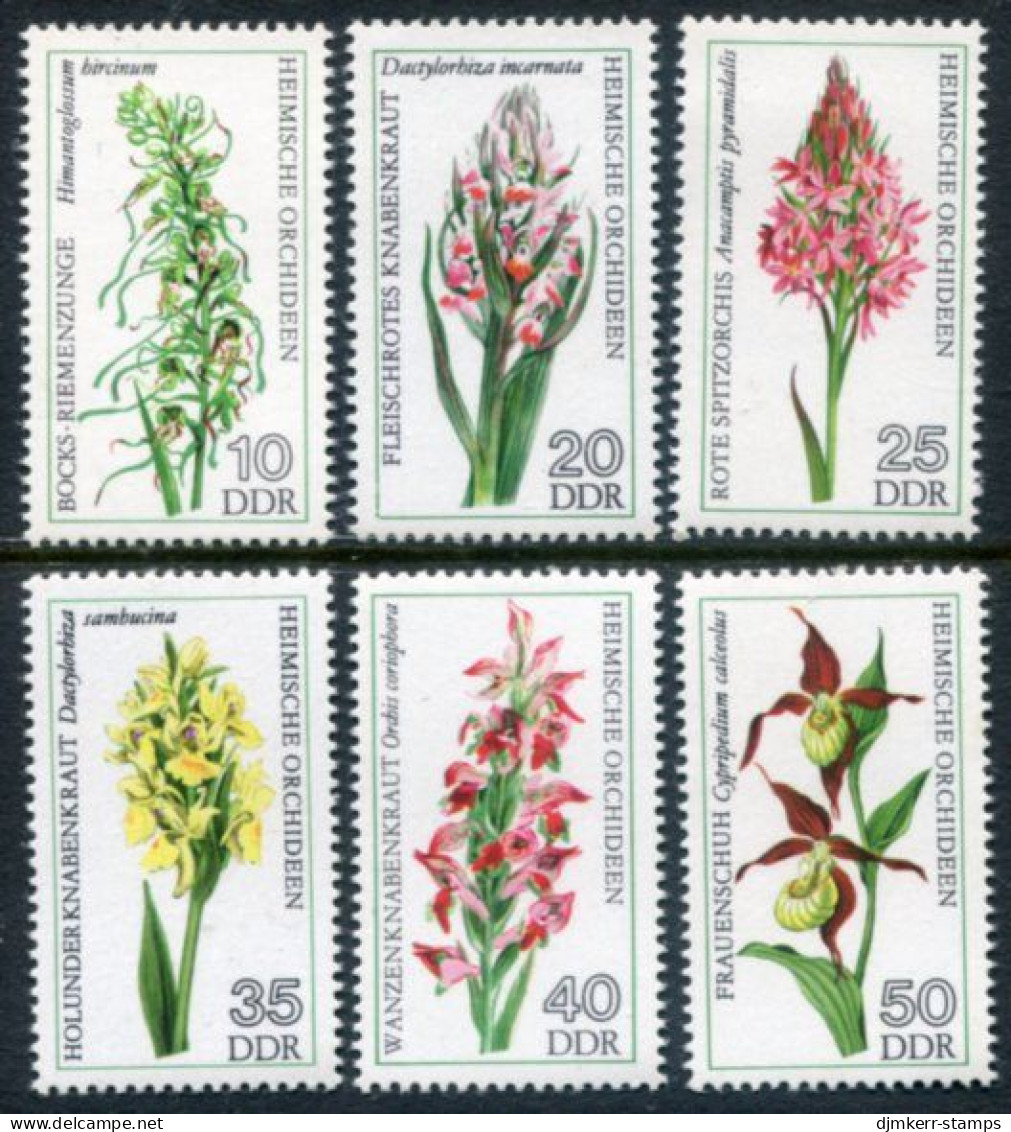 DDR / E. GERMANY 1976 Orchids  MNH / **..  Michel 2135-40 - Unused Stamps