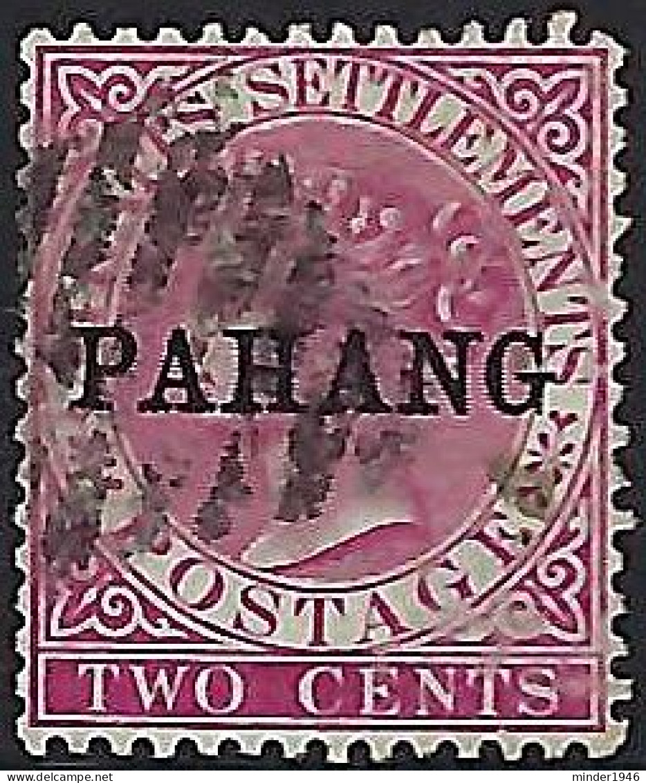 MALAYA PAHANG 1890 QV 2c Bright Rose SG6 Used - Pahang