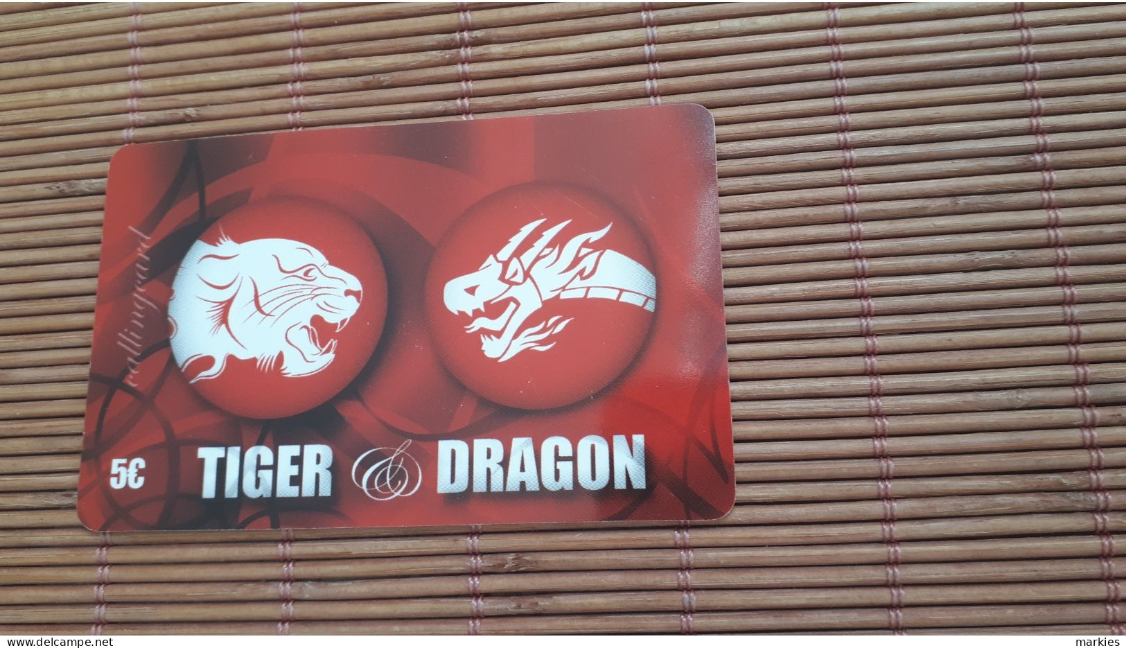 Prepaidcard Tiger Dragon Begium  Used Rare - Cartes GSM, Recharges & Prépayées