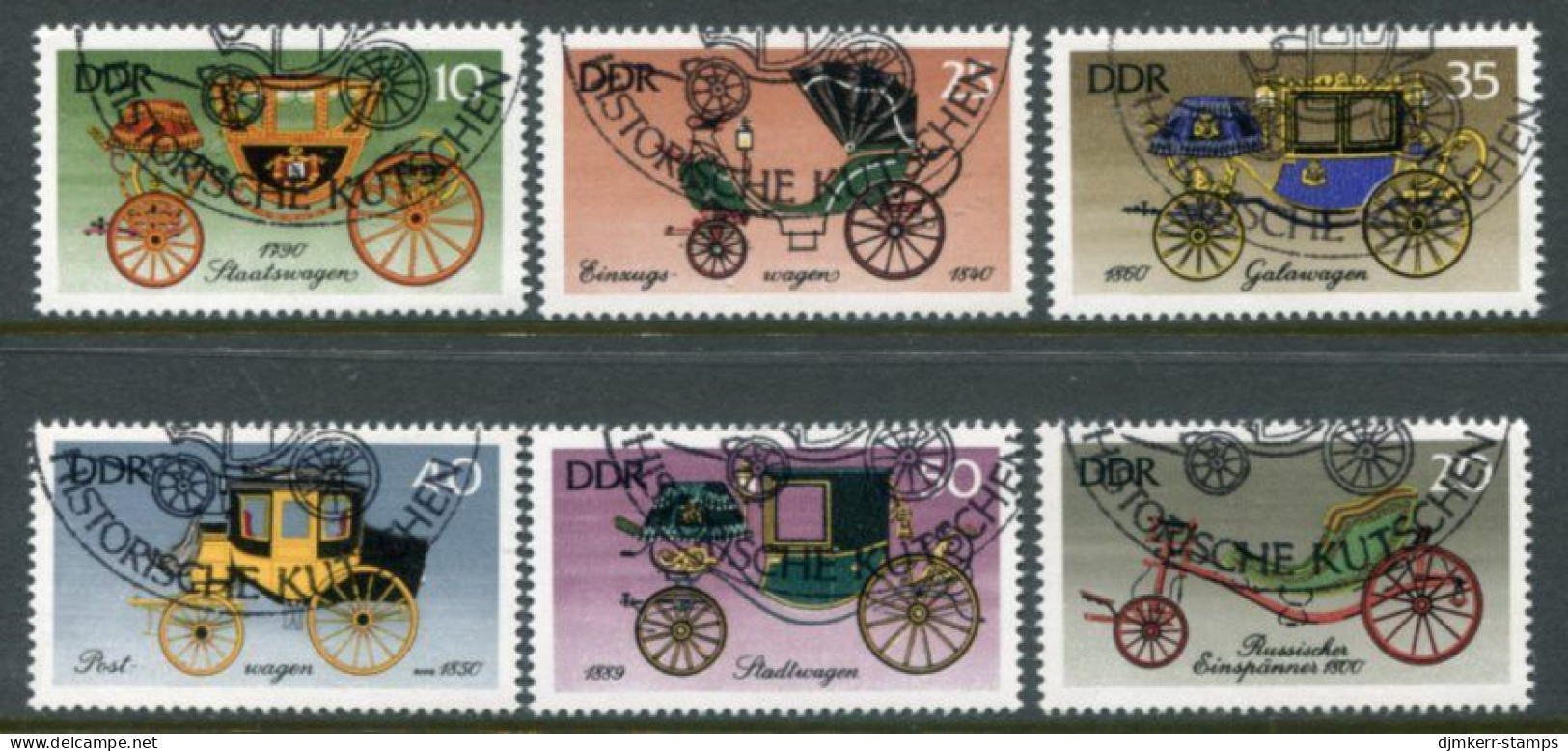 DDR / E. GERMANY 1976 Historic Coaches Used...  Michel 2147-52 - Used Stamps