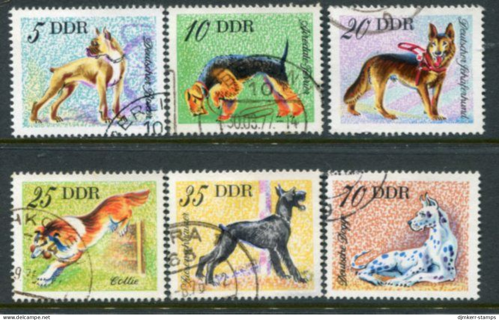 DDR / E. GERMANY 1976 Dog Breeds Used...  Michel 2155-60 - Used Stamps