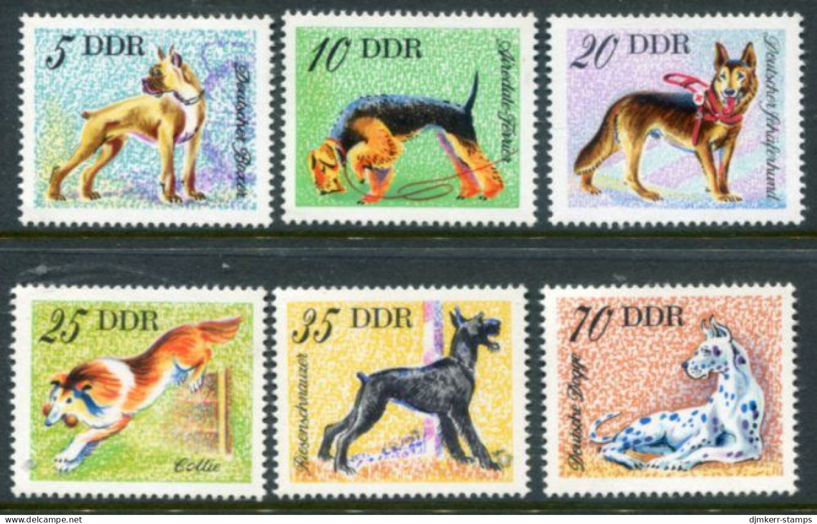 DDR / E. GERMANY 1976 Dog Breeds MNH / **.  Michel 2155-60 - Neufs