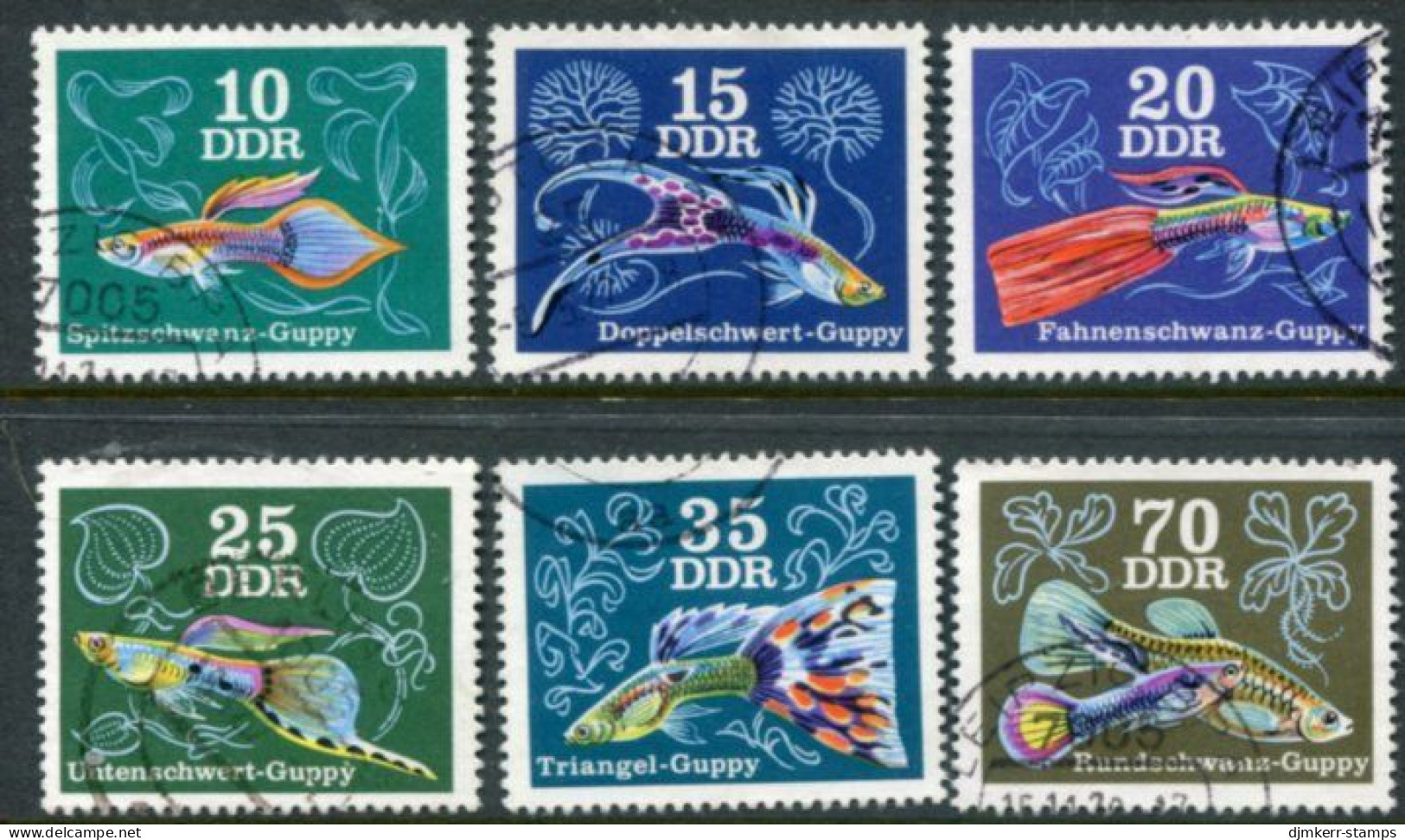 DDR / E. GERMANY 1976  Aquarium Fish Used.  Michel 2176-81 - Used Stamps