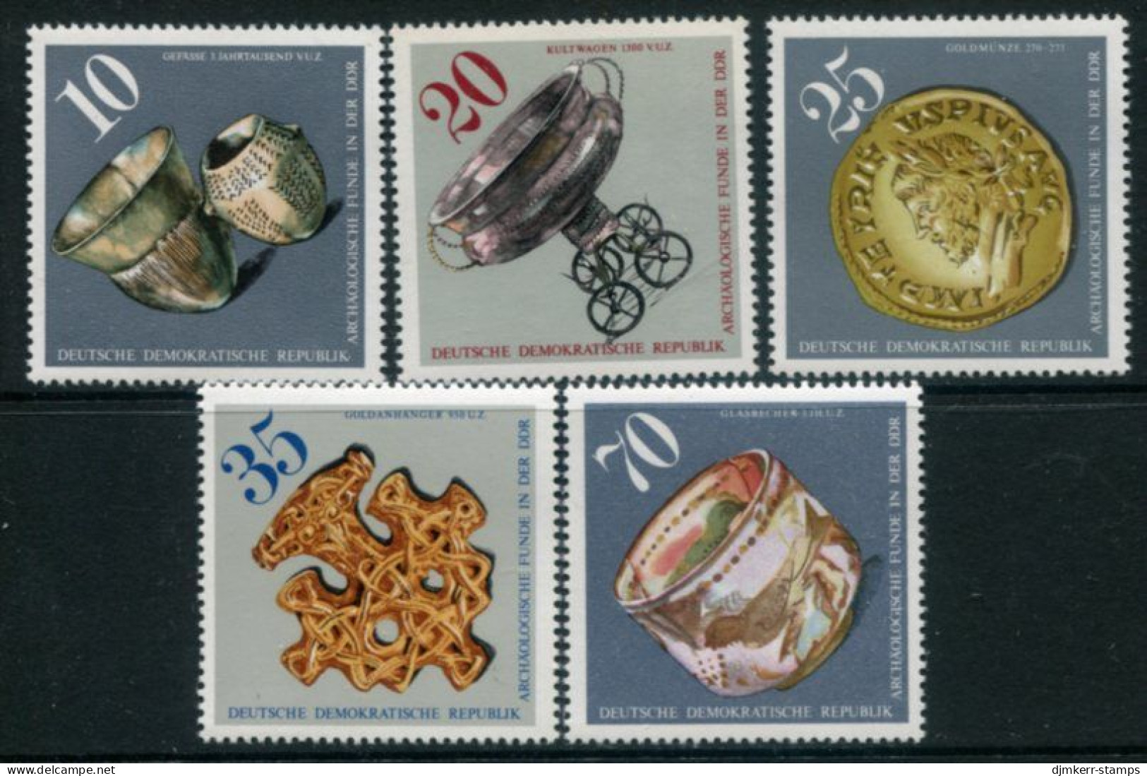DDR / E. GERMANY 1976  Archaeological Finds MNH / **.  Michel 2182-86 - Nuevos