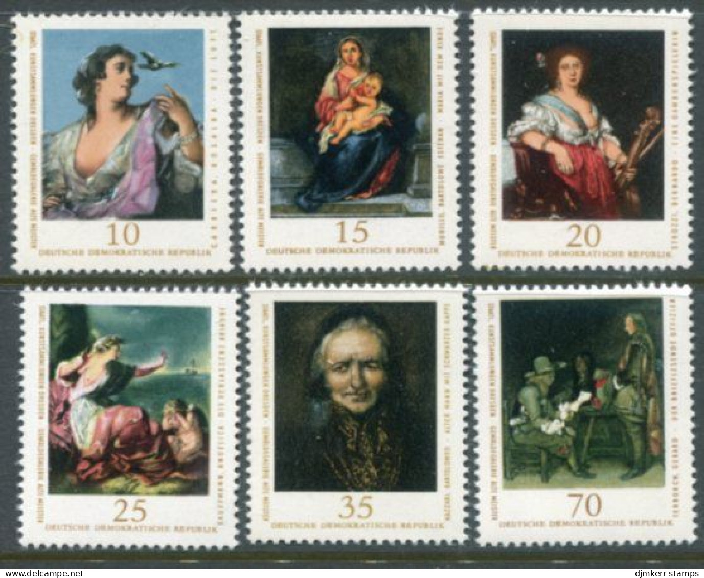 DDR / E. GERMANY 1976  Dresden Gallery Paintings MNH / **.  Michel 2193-98 - Unused Stamps