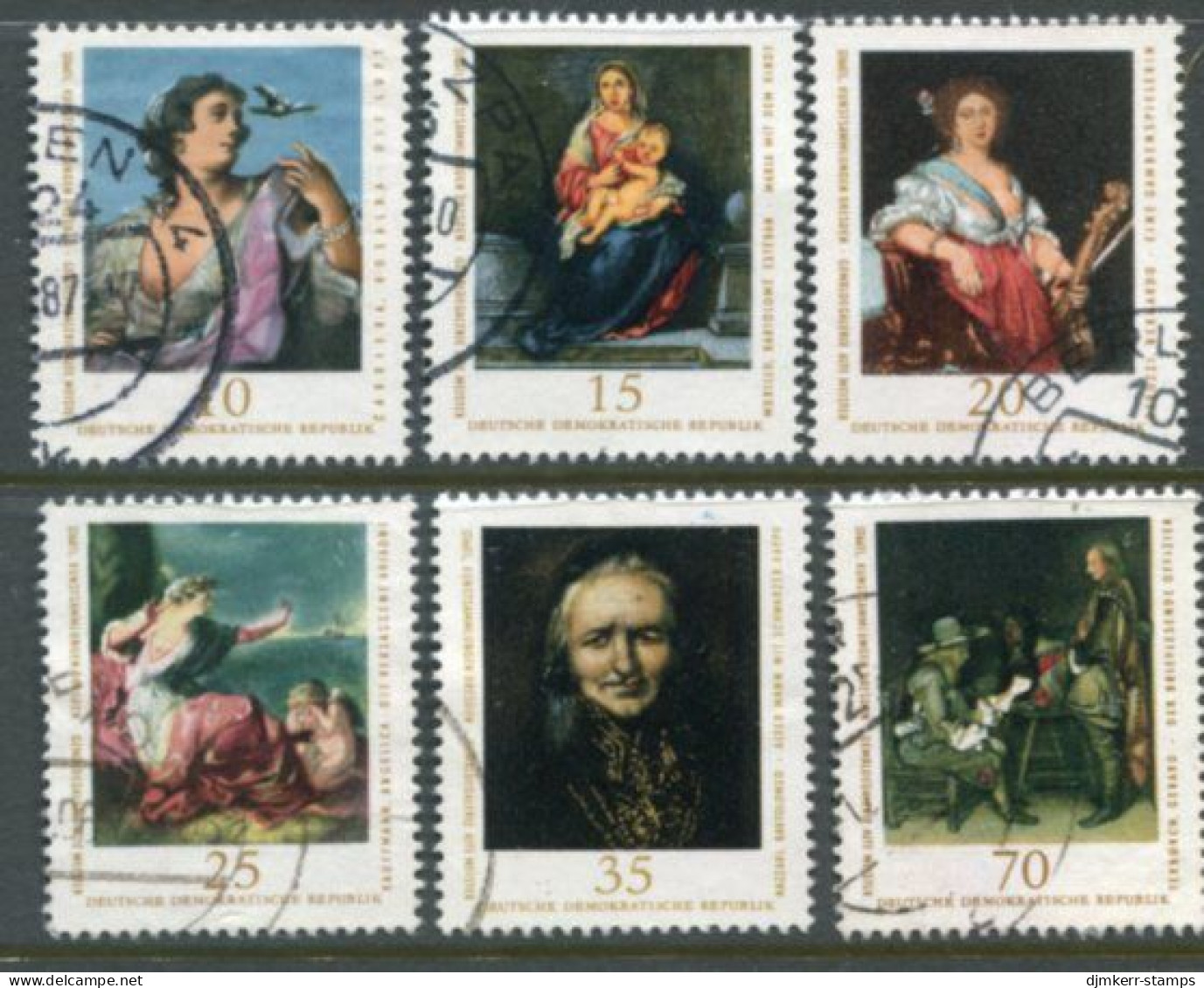 DDR / E. GERMANY 1976  Dresden Gallery Paintings Used.  Michel 2193-98 - Used Stamps