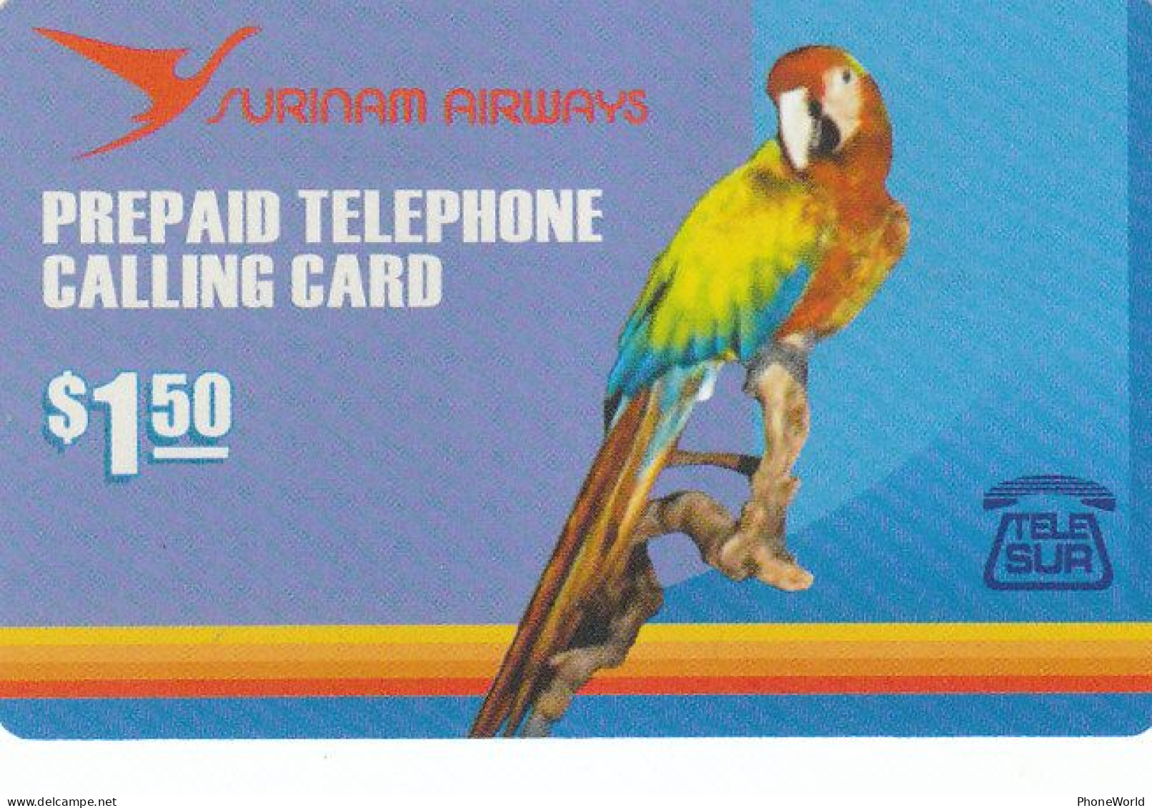 Surinam Airways, Telesur, Unique Phonecard SR-TLS-PTCC-0006, RRRR, Perfect Condition - Suriname