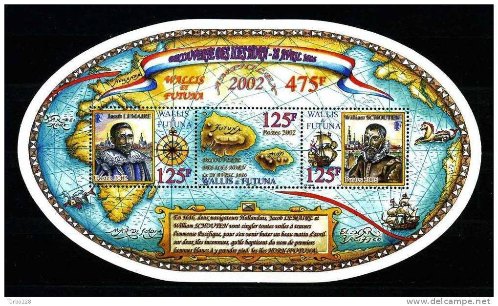 WALLIS FUTUNA 2002 Bloc N° 11 ** Neuf MNH Superbe Iles Horn Bateaux Boats Ships Sailboat Transports - Blocks & Sheetlets